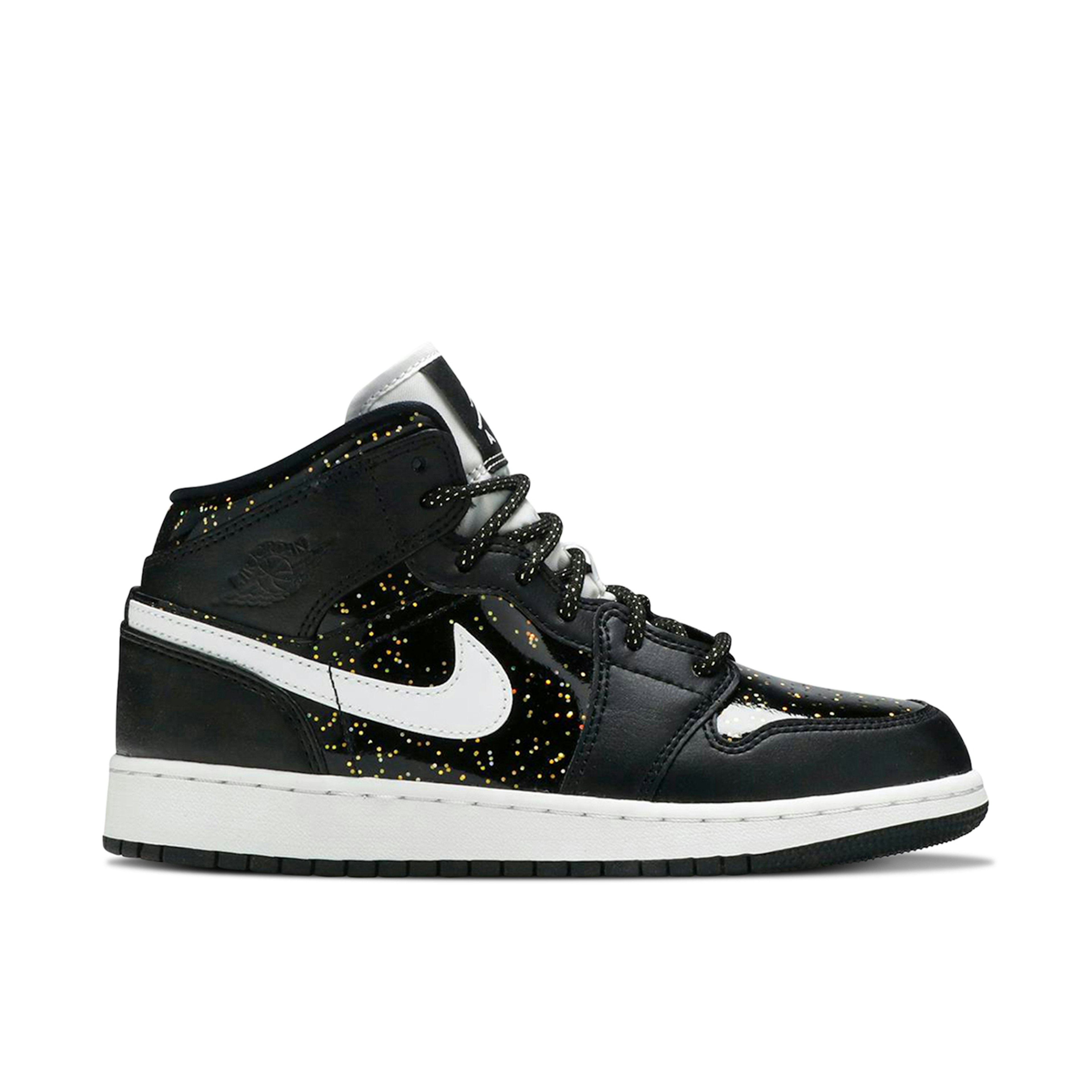 Air Jordan 1 Mid SE Black Glitter GS