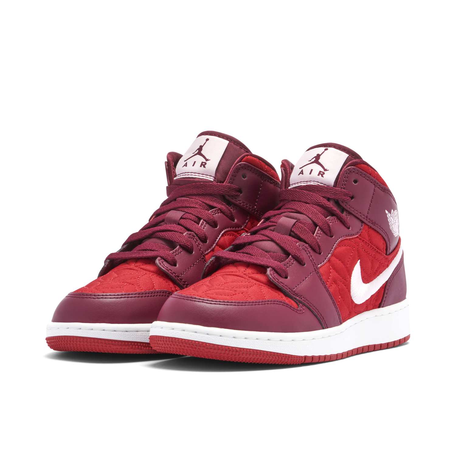 Air Jordan 1 Mid SE Red Quilt GS