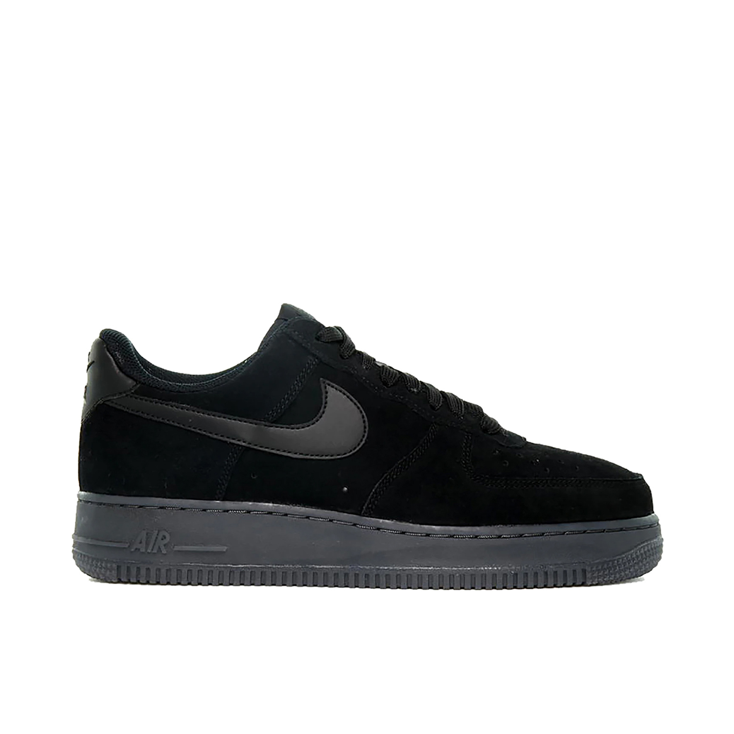 Nike Air Force 1 07 Low LV8 Black Suede BQ4329 002 Laced