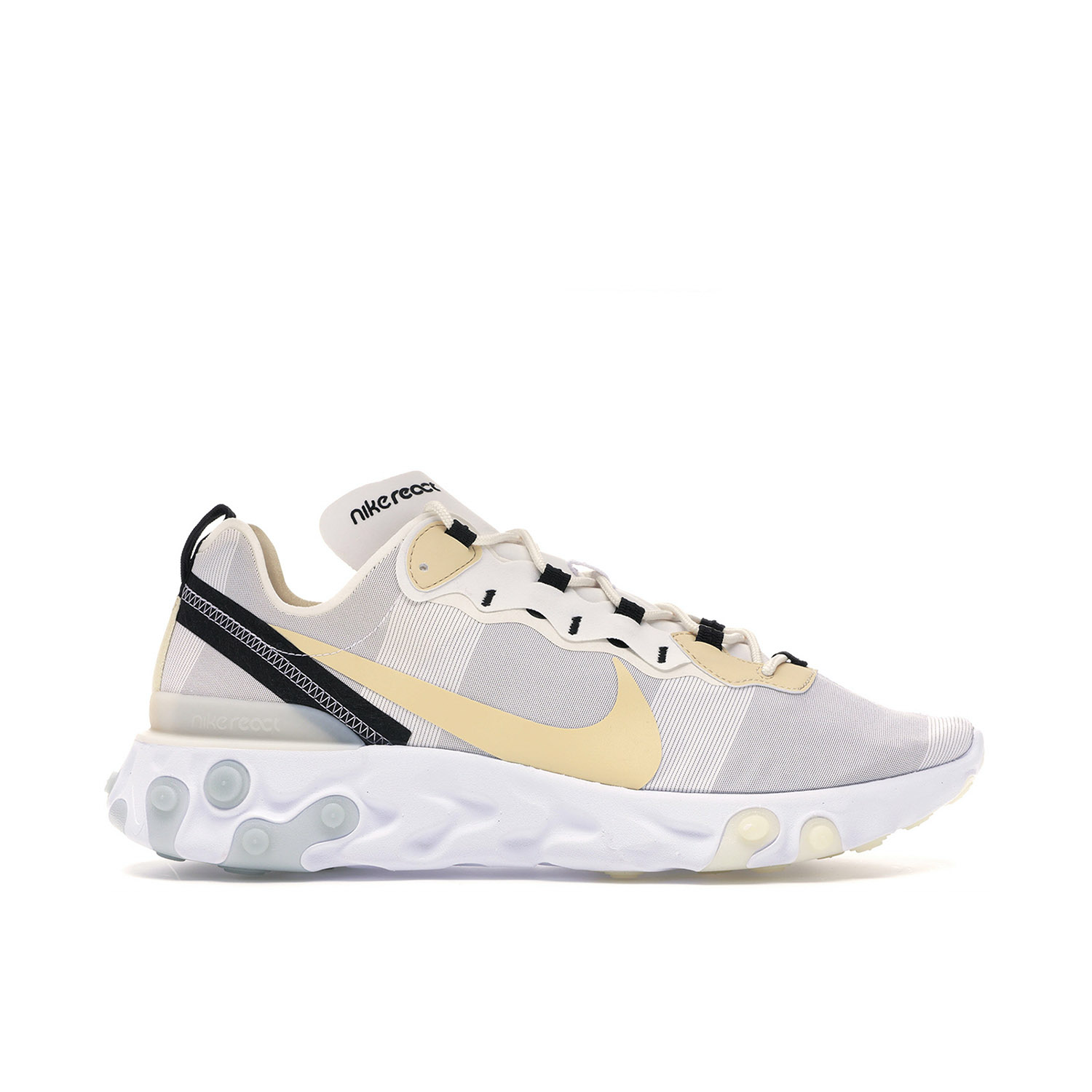 Nike React Element 55 White Pale Vanilla BQ6166 011 Laced