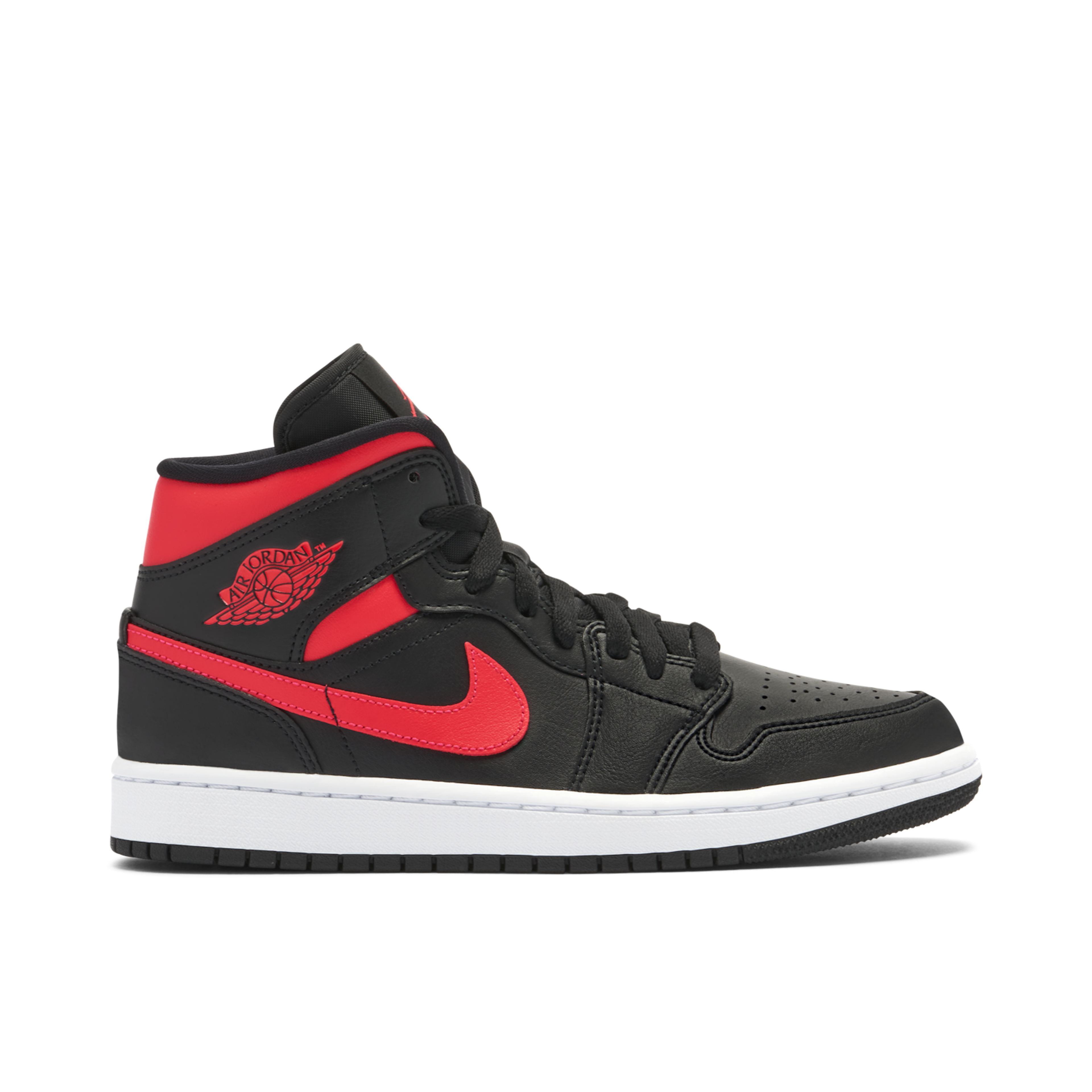 Air Jordan 1 Mid Black Siren Red für Damen