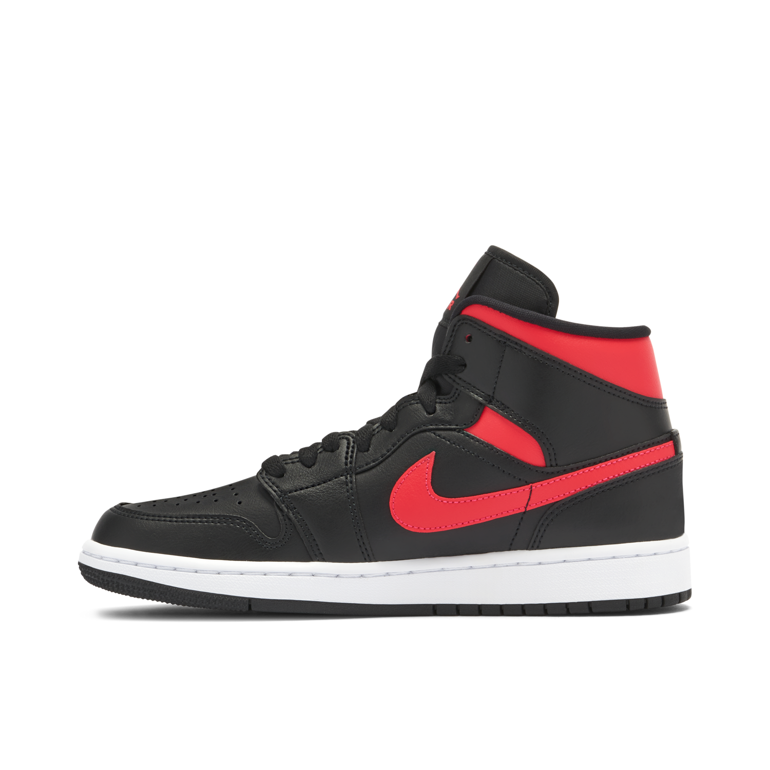 Air Jordan 1 Mid Black Siren Red Womens