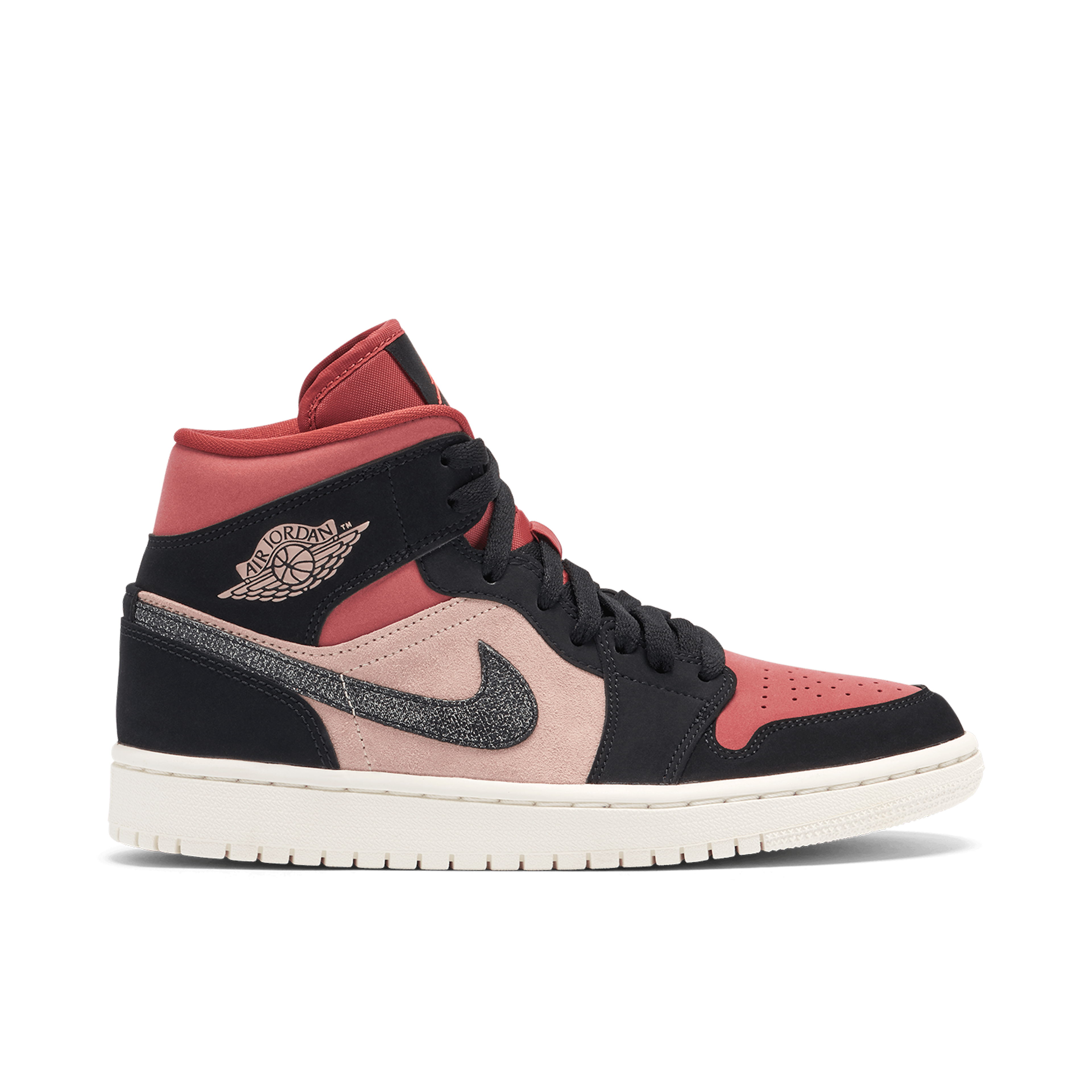 Air Jordan 1 Mid Burgundy Dusty Pink für Damen