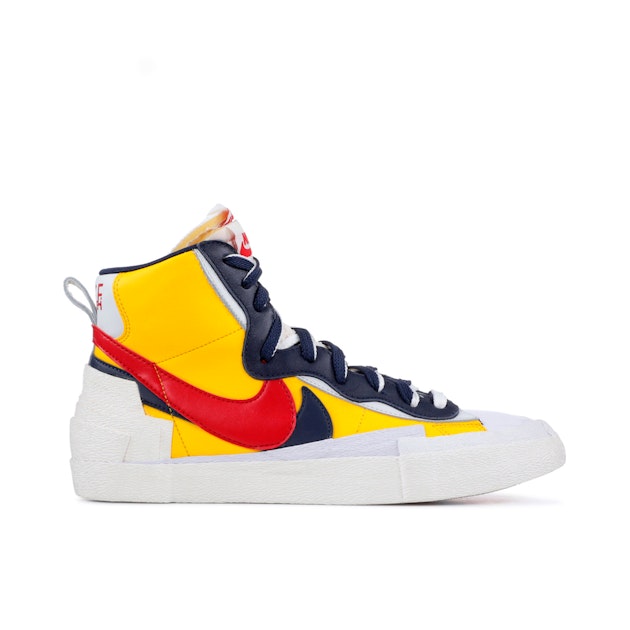 Sacai x Nike Blazer Mid Maize Navy BV0072-700 Laced
