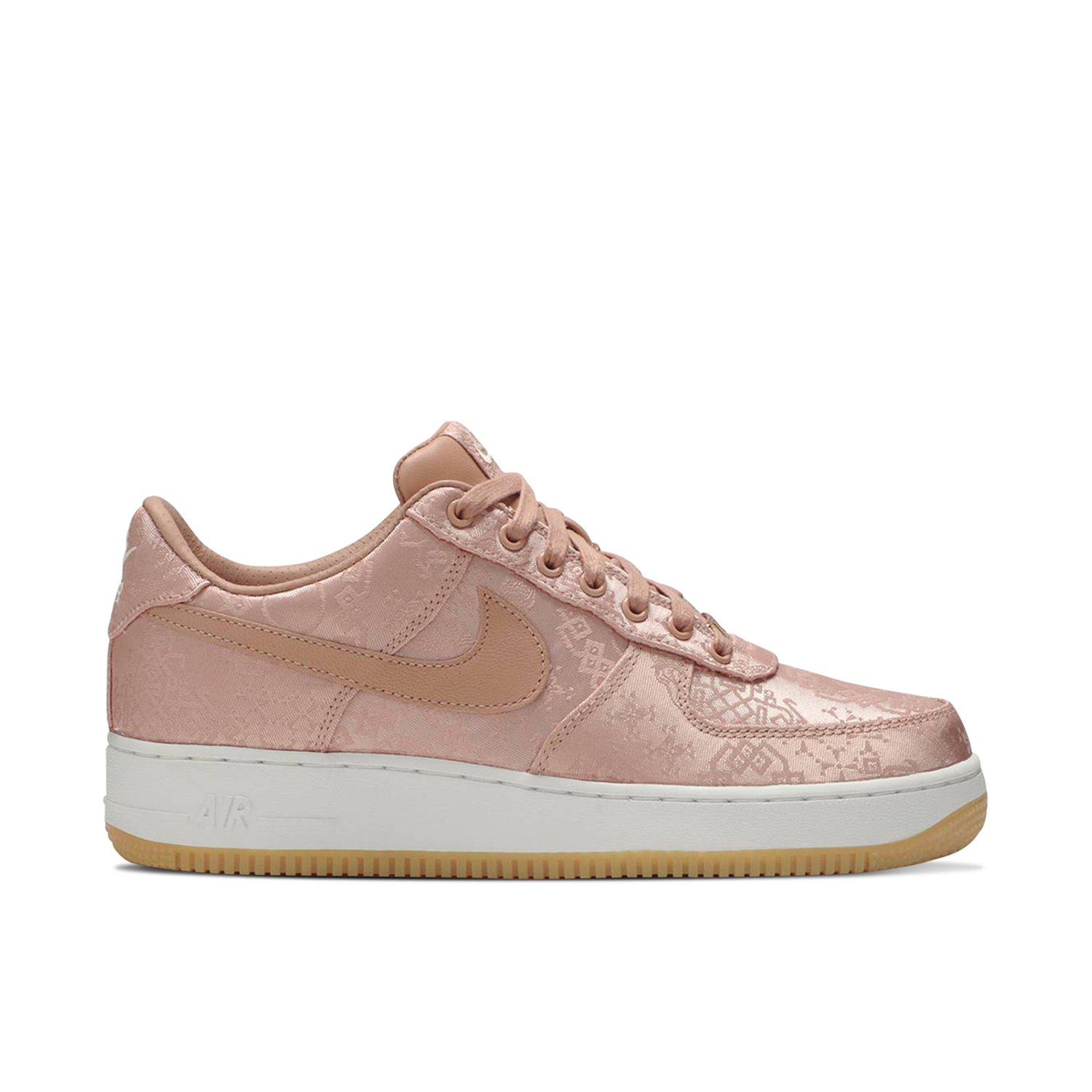 CLOT x Nike Air Force 1 Low Rose Gold Silk CJ5290 600 Laced