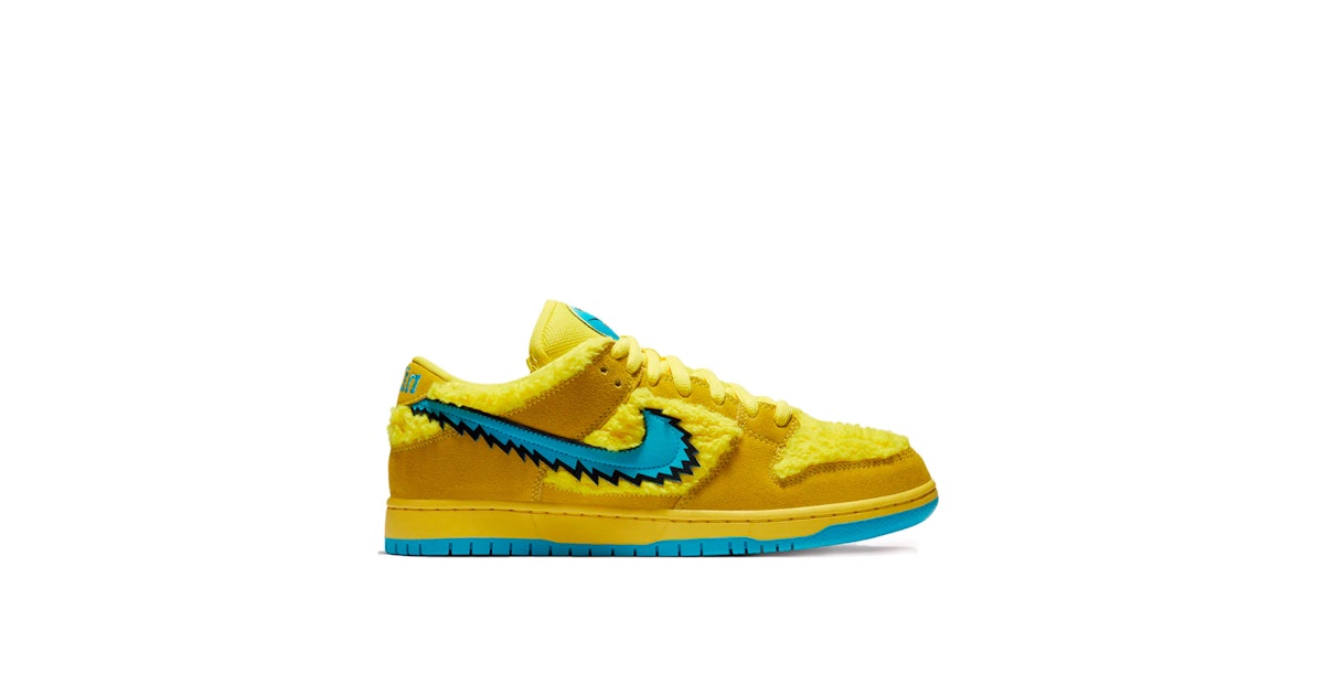 Grateful Dead x Dunk Low SB Yellow Bear CJ5378-700 Laced