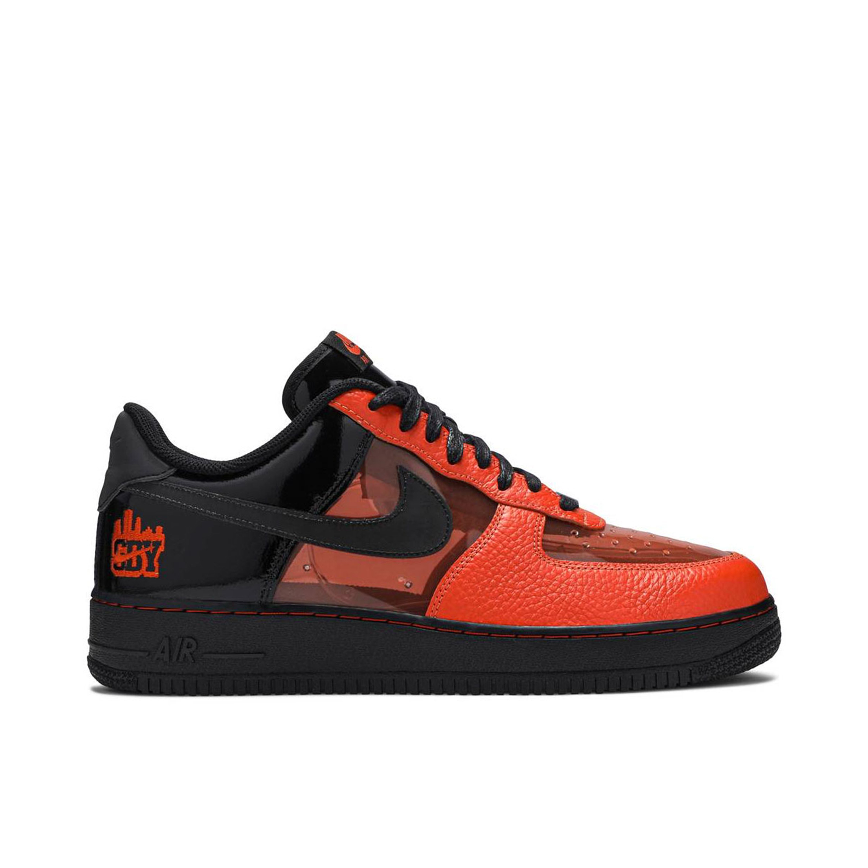 Orange nike air force 1 low on sale