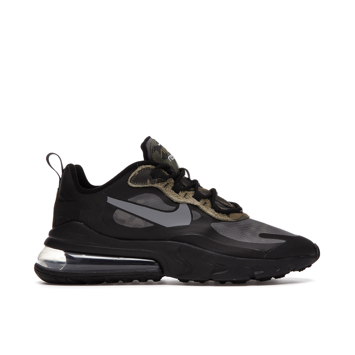 Nike Air Max 270 React Black Camo CT5528 001 Laced