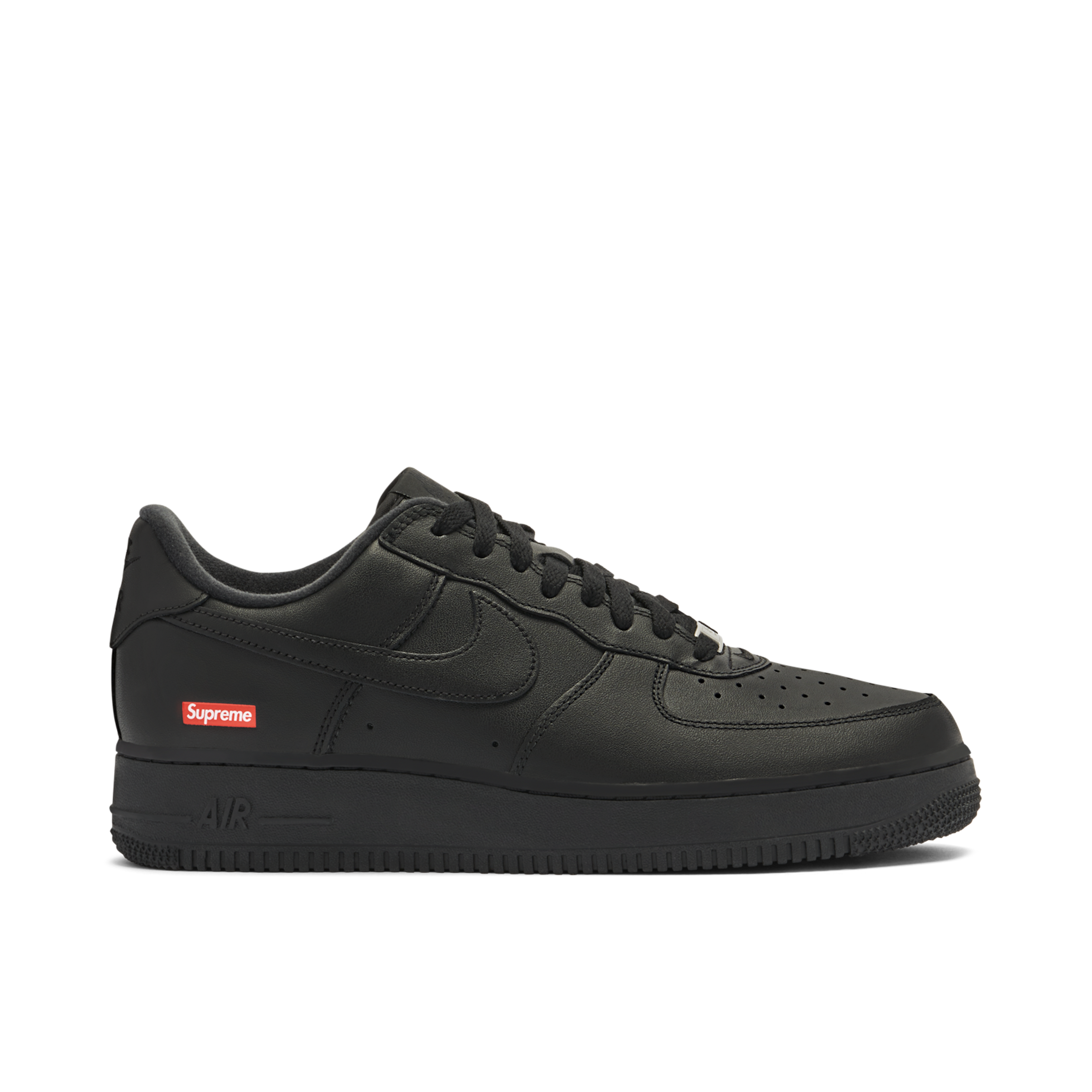 Nike Air Force 1 Low Supreme Black CU9225 001 Laced