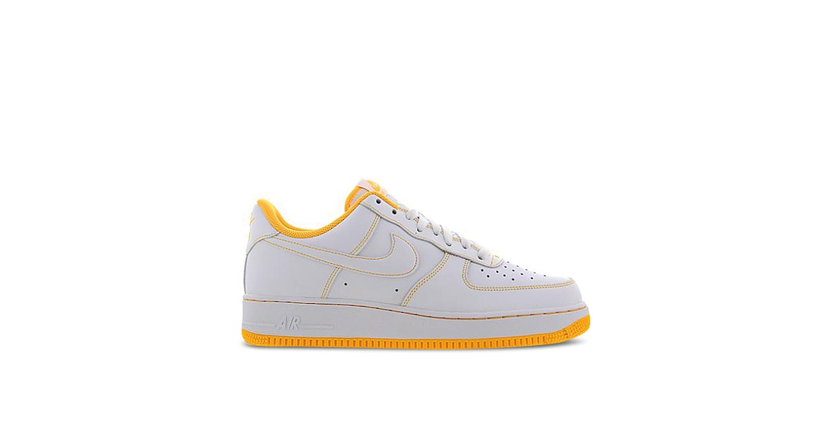 Nike Air Force Low White Yellow Stitch CV1724-102 Laced