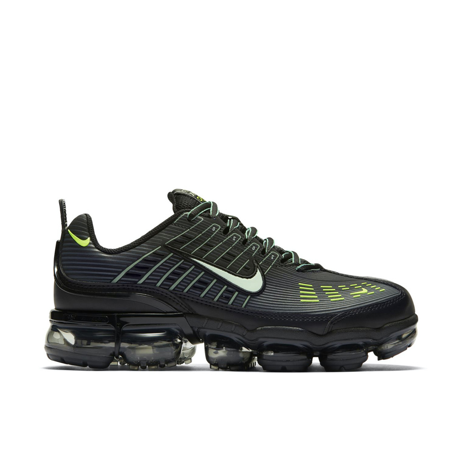 Nike Air VaporMax 360 Black Volt CW7479 001 Laced