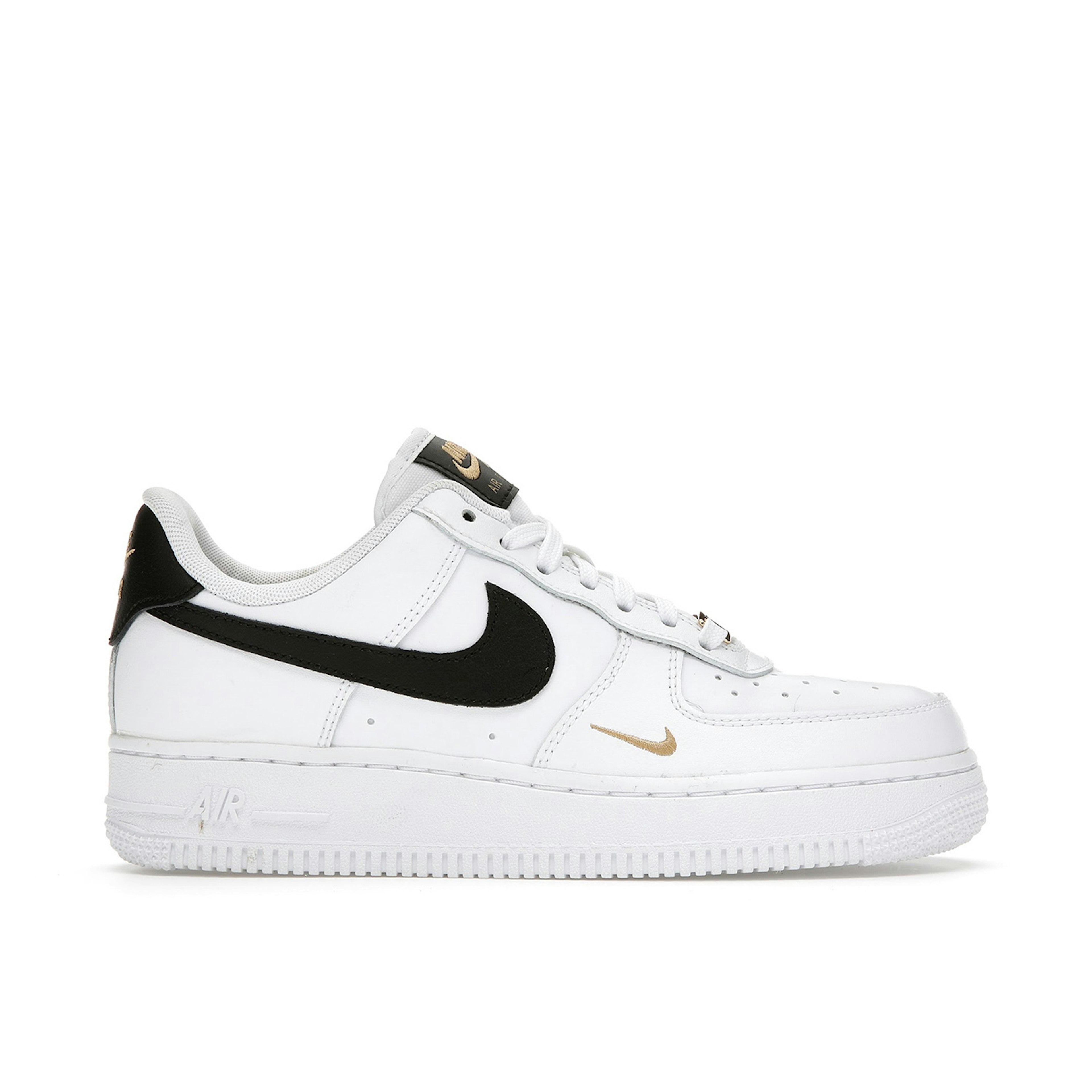 Nike Air Force 1 07 Low Mini Swoosh Black Gold für Damen