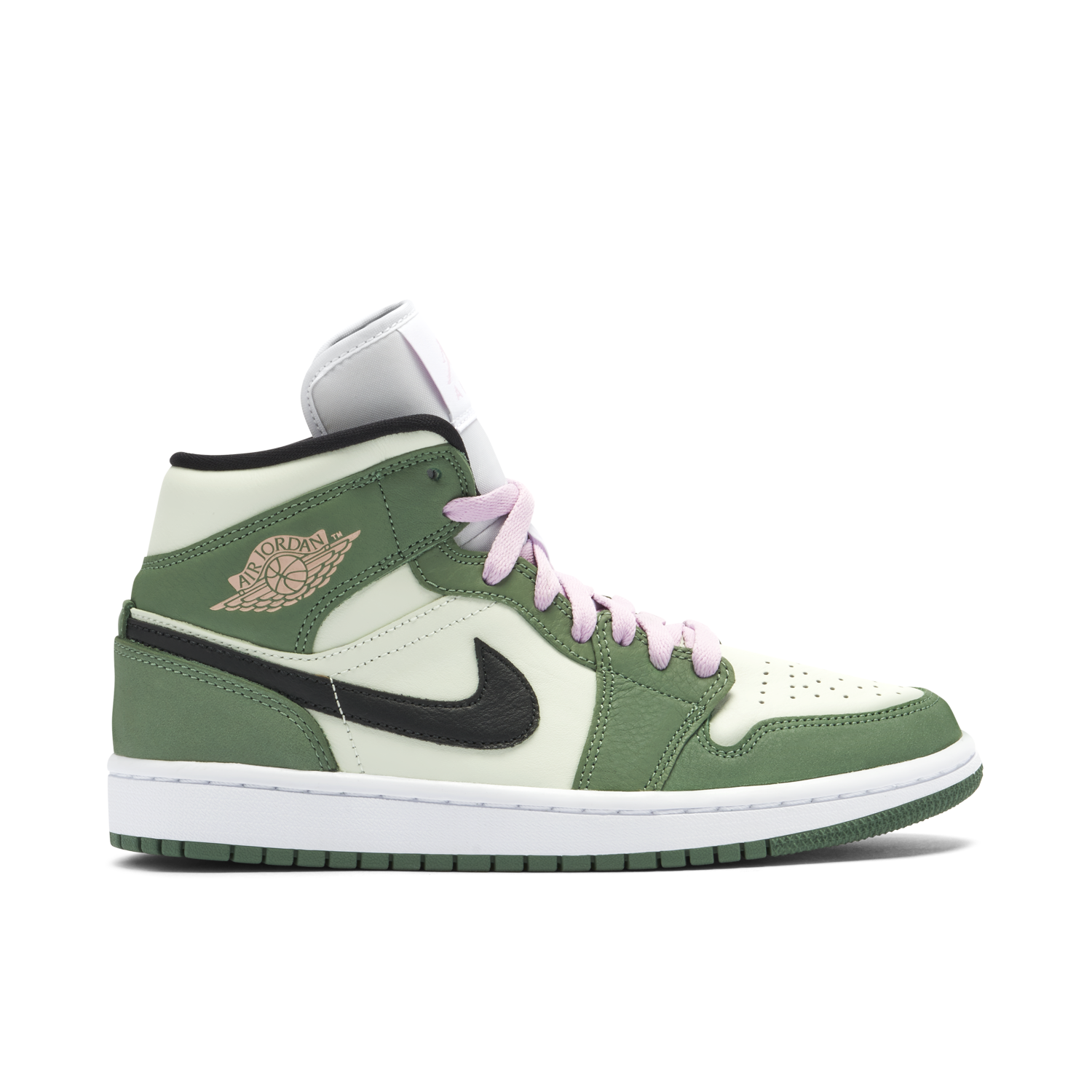 Air Jordan 1 Mid SE Dutch Green fur Damen CZ0774 300 Laced