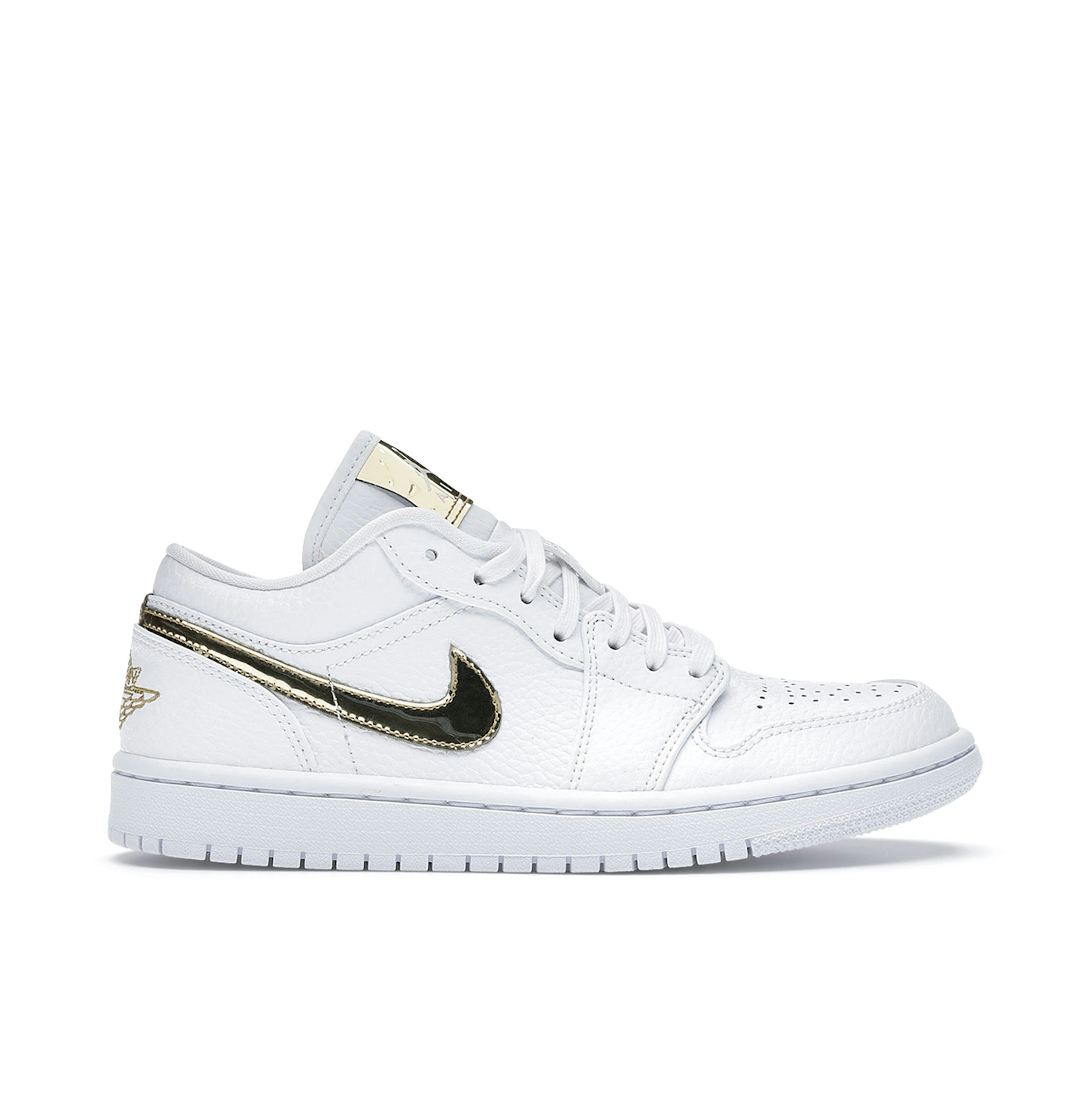 Air Jordan 1 Low White Metallic Gold Femme