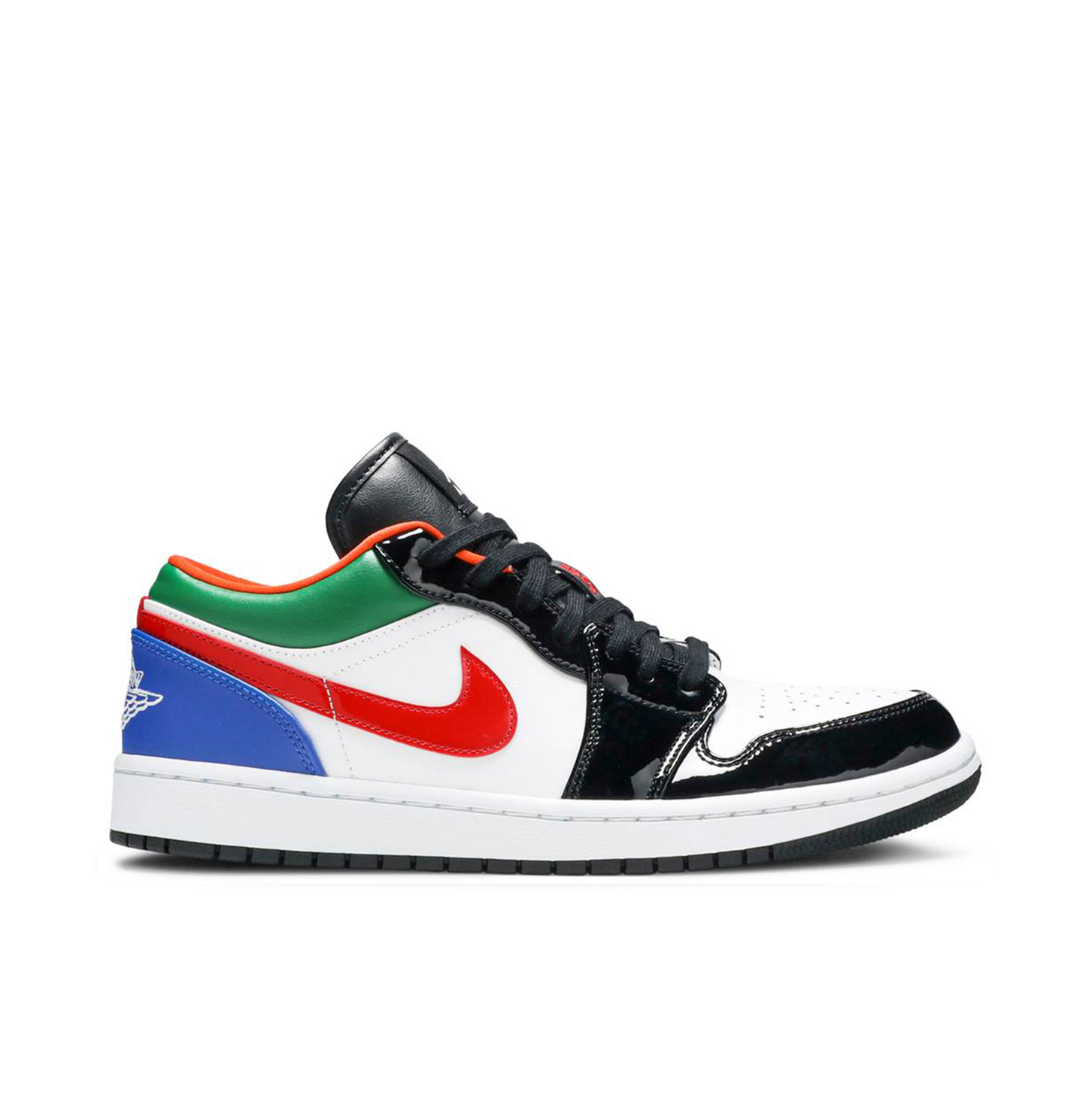 Air Jordan 1 Low Multi Color Black Toe Womens CZ4776 101 Laced