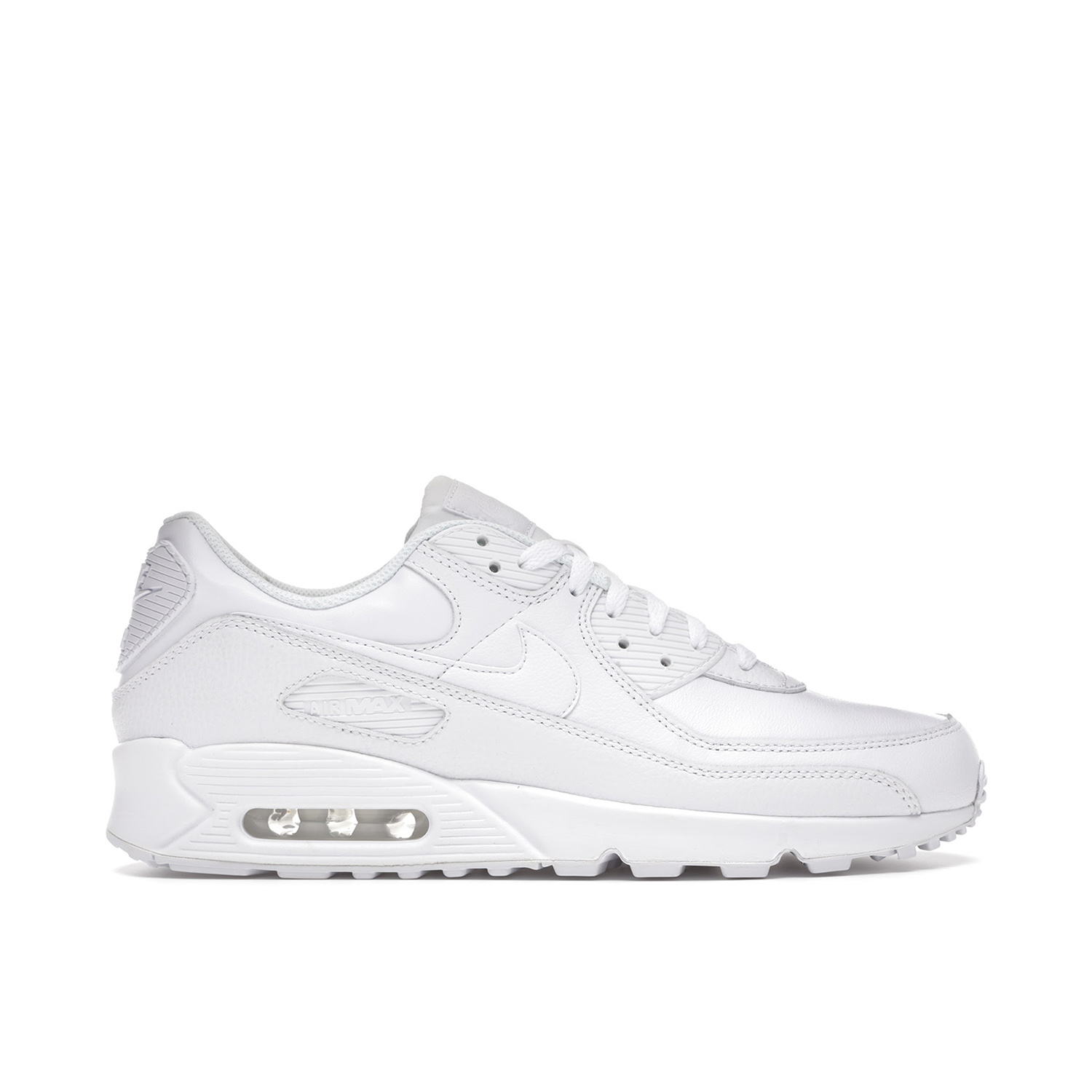 Nike Air Max 90 Triple White Leather 2020 CZ5594 100 Laced