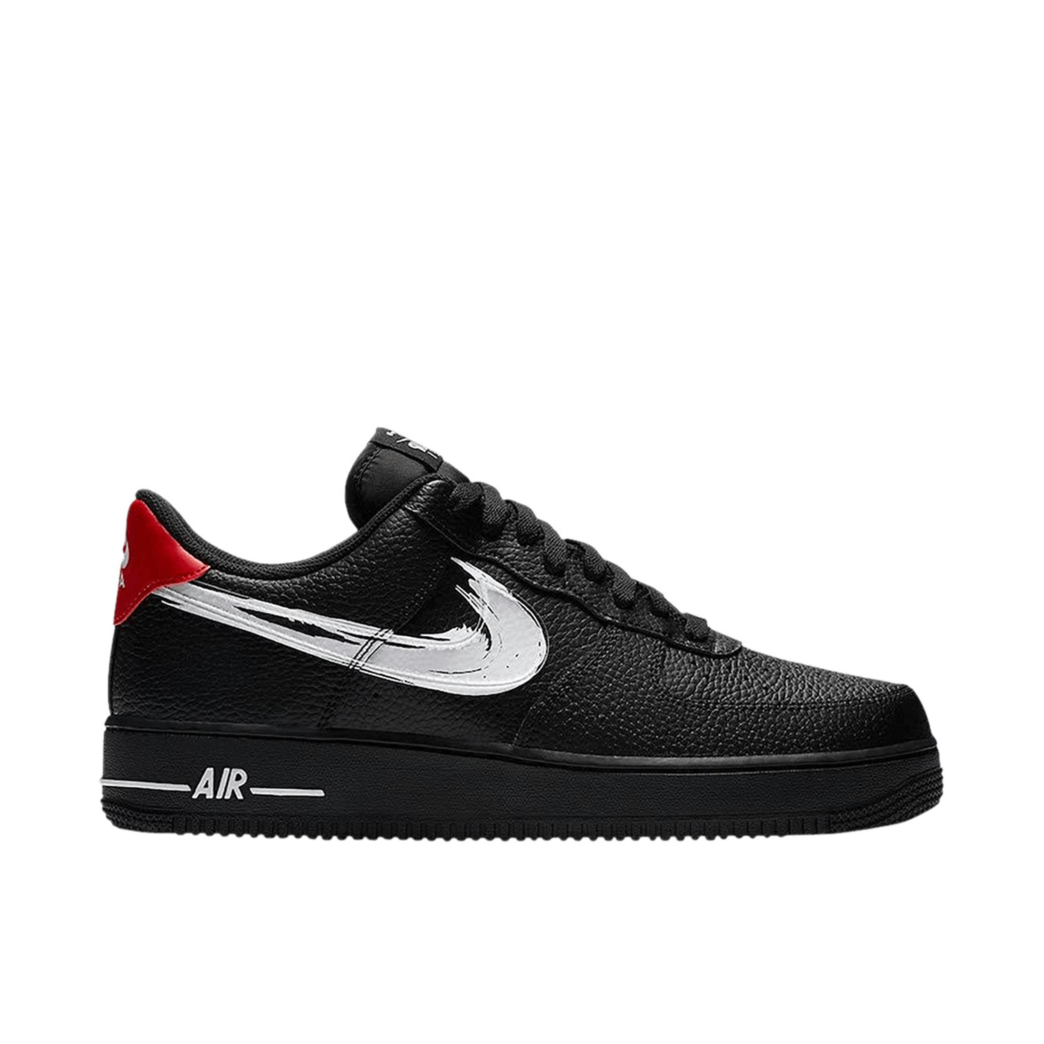 Swoosh Black And Red Nike Air Force Nike Air Force Low Brushstroke