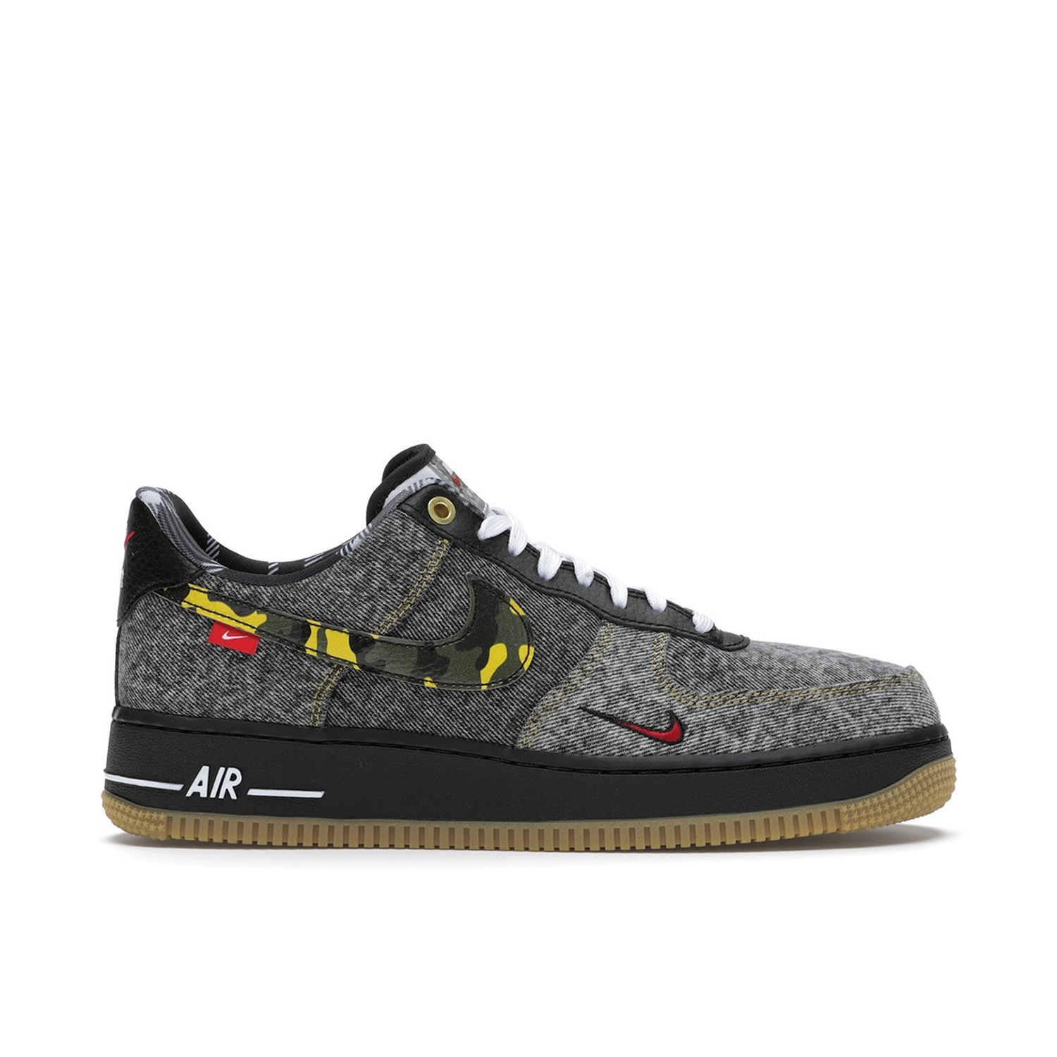 Black denim fashion air force 1