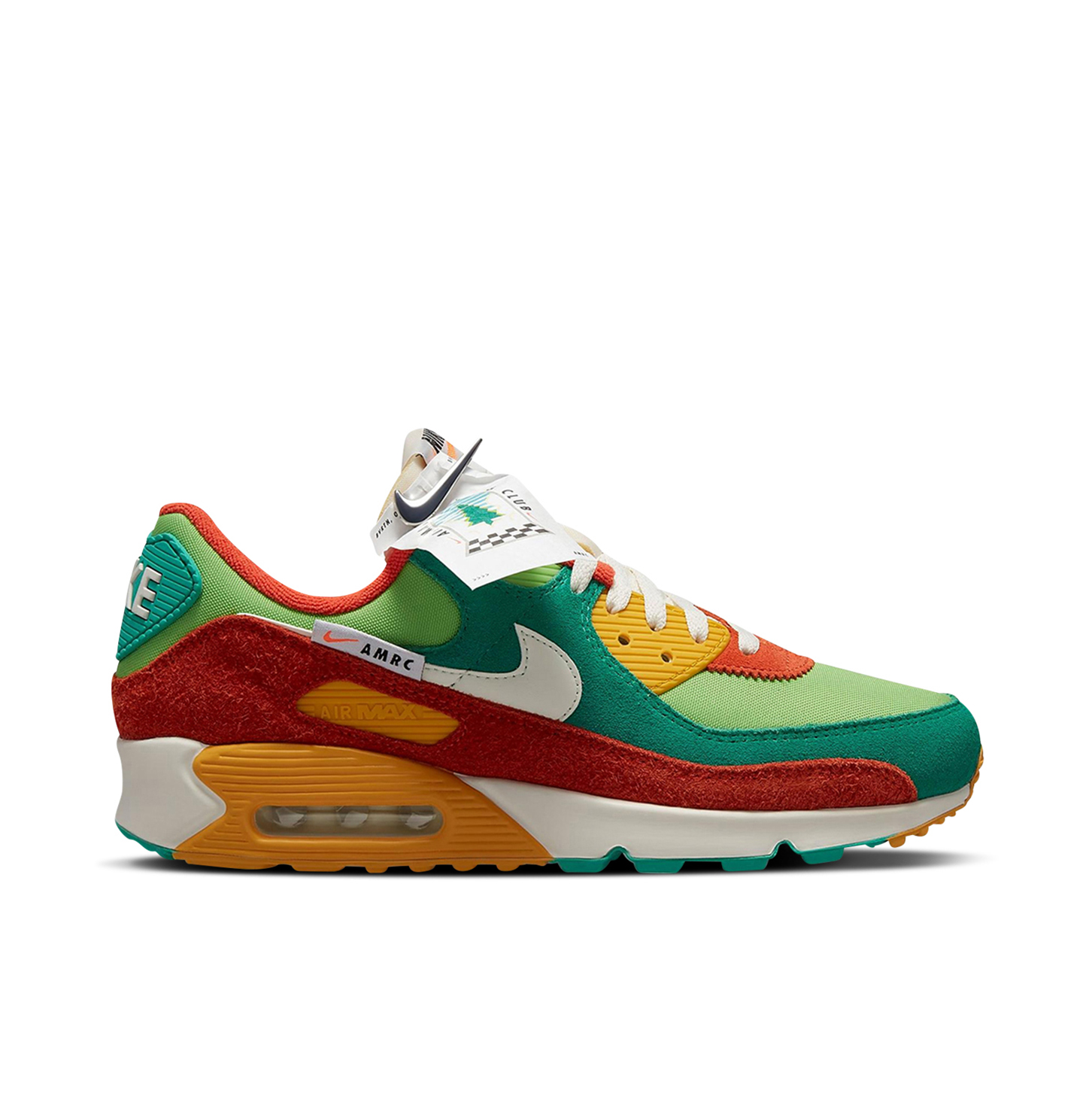 Orange and green nike sneakers on sale