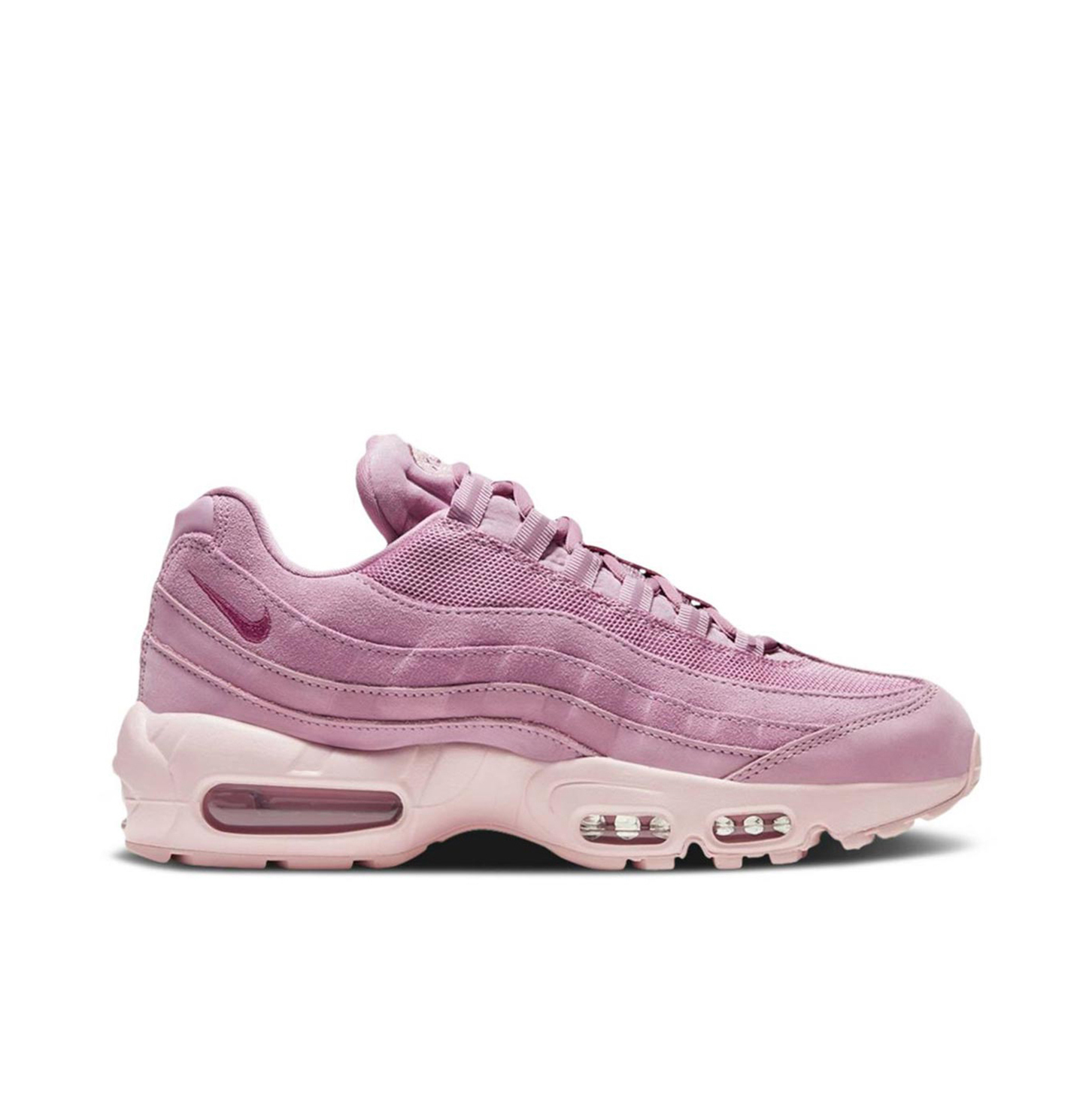 Nike Air Max 95 Pink Suede Womens DD5398 615 Laced