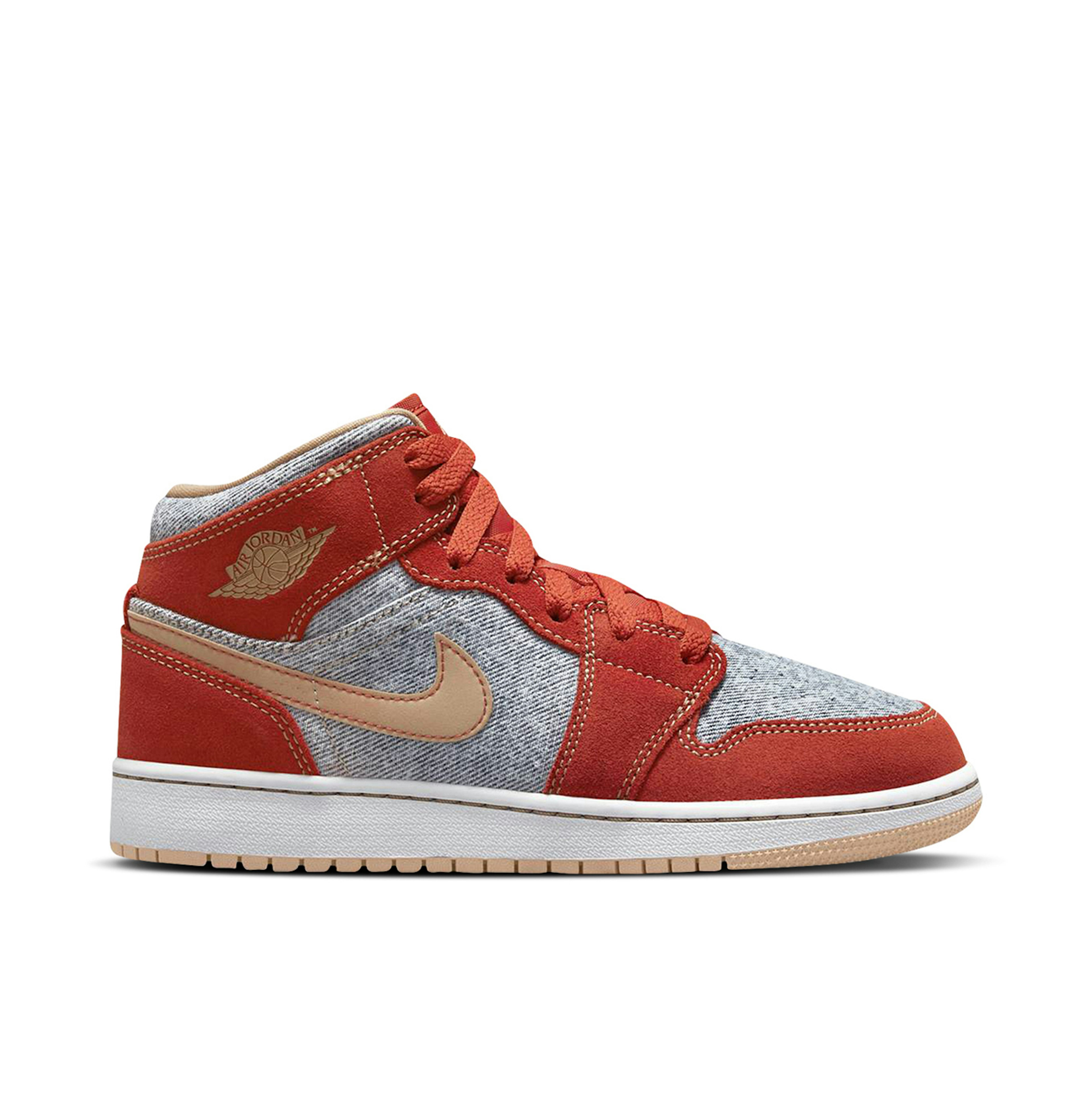 Air Jordan 1 Mid Denim Red GS