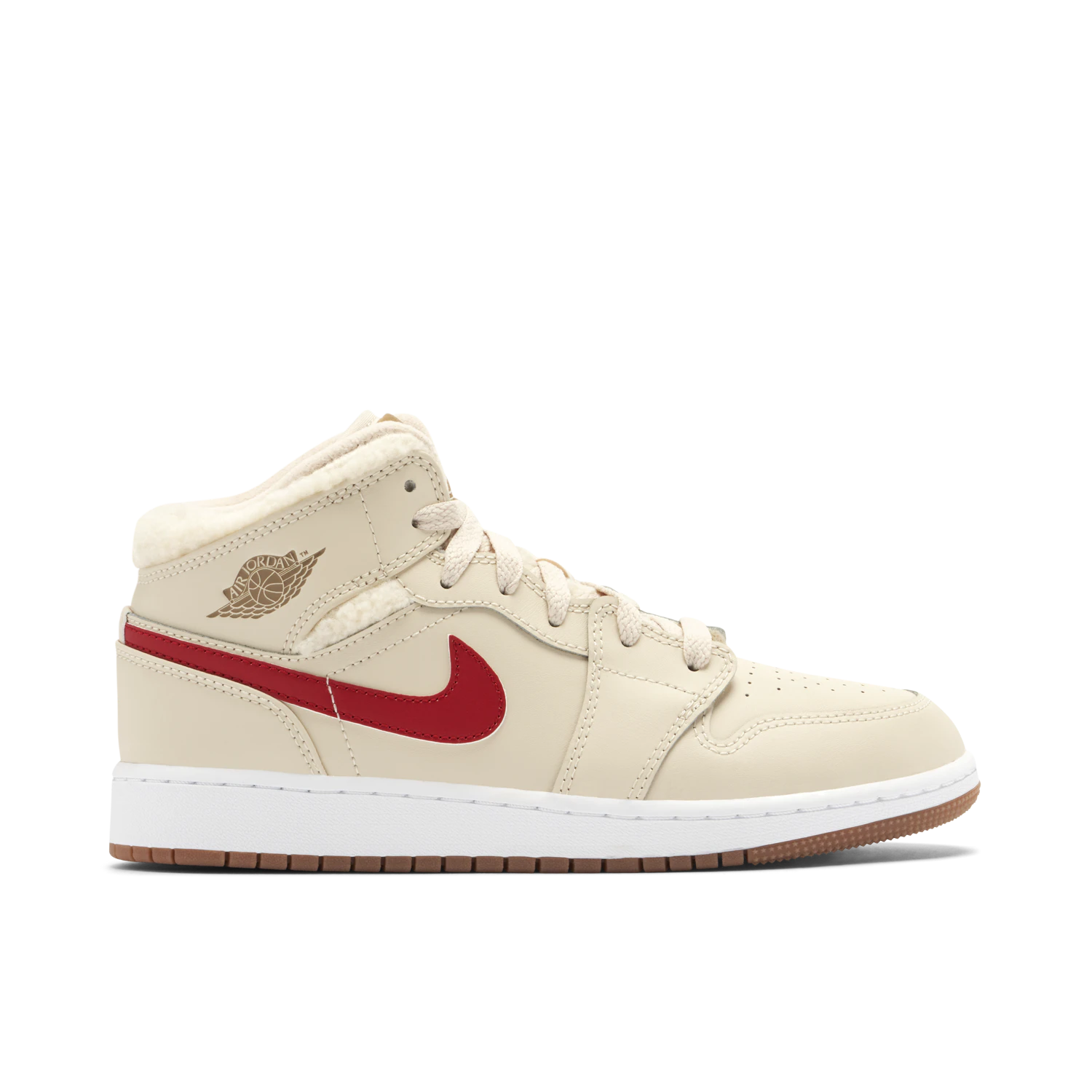 Air Jordan 1 Mid Fleece Pearl White GS
