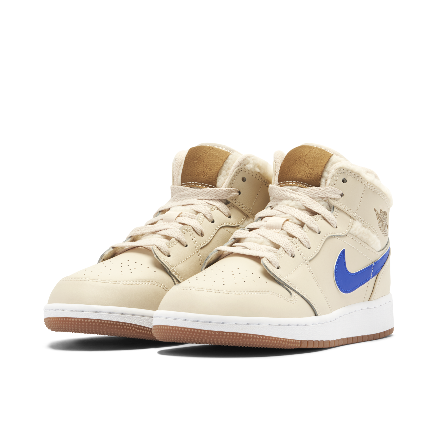 Air Jordan 1 Mid Fleece Pearl White GS