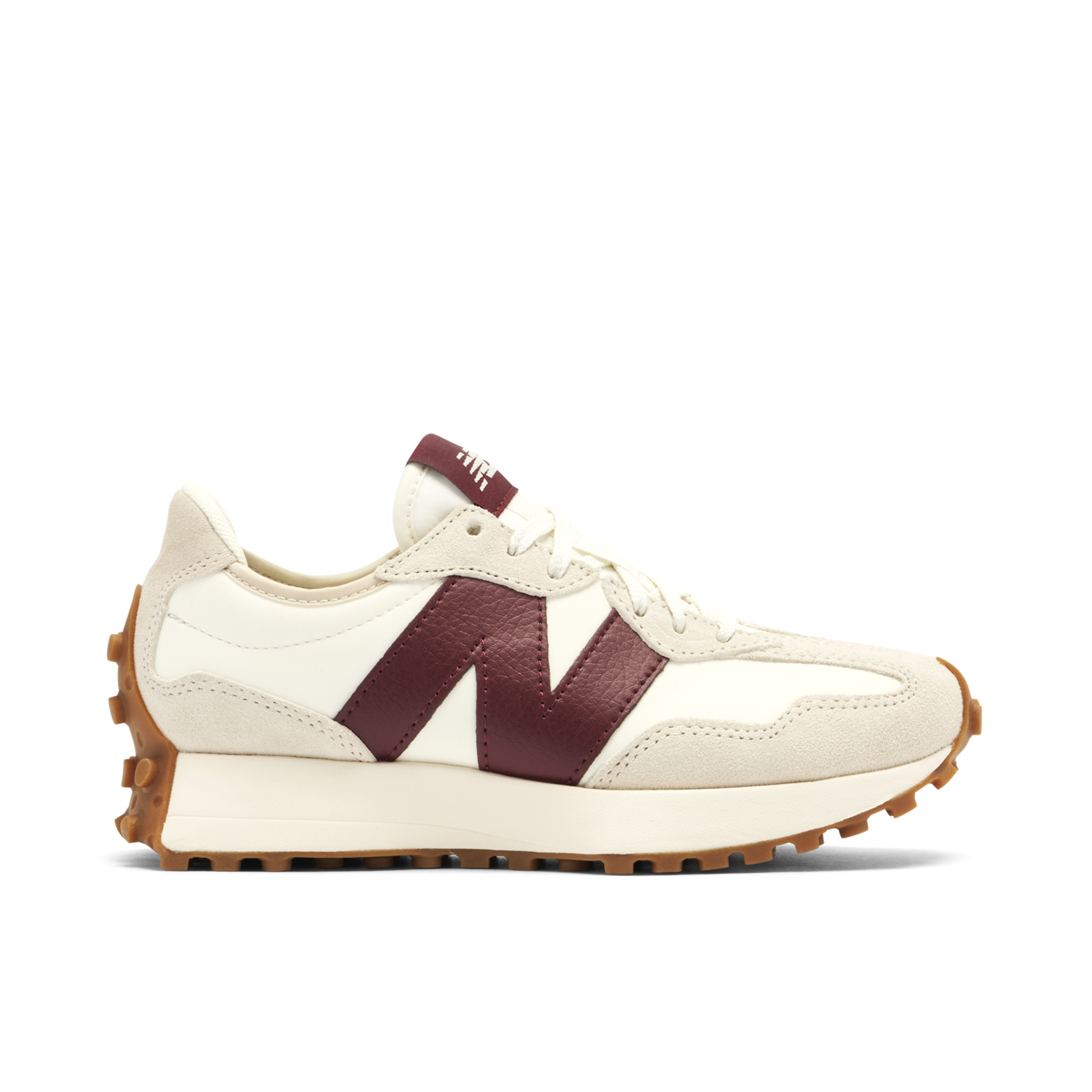 New Balance 327 Moonbeam Classic Burgundy Womens WS327KA Laced