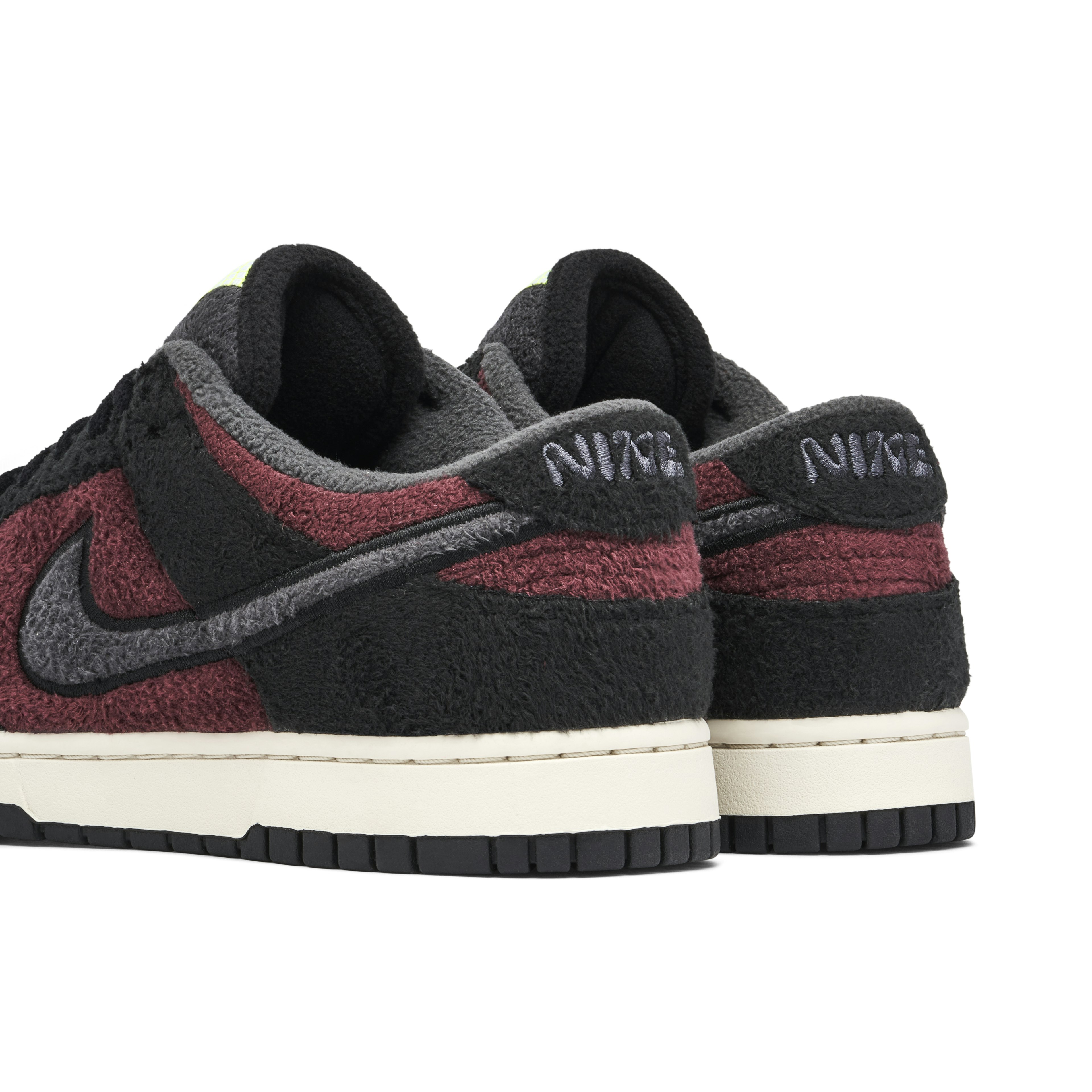 Nike Dunk Low Fleece Black Maroon