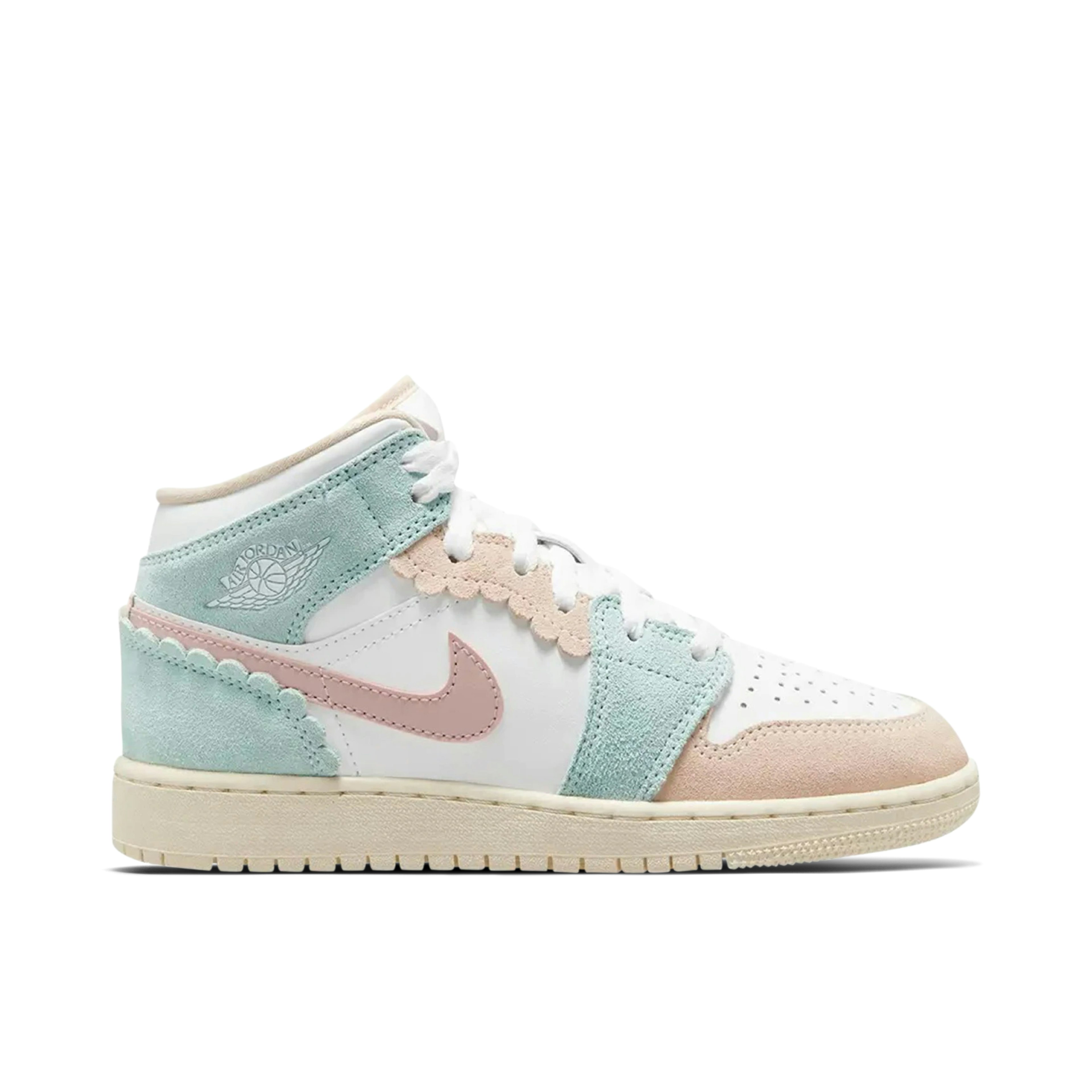 AIR JORDAN 1 MID CRIMP CUT PASTEL SUEDE GS