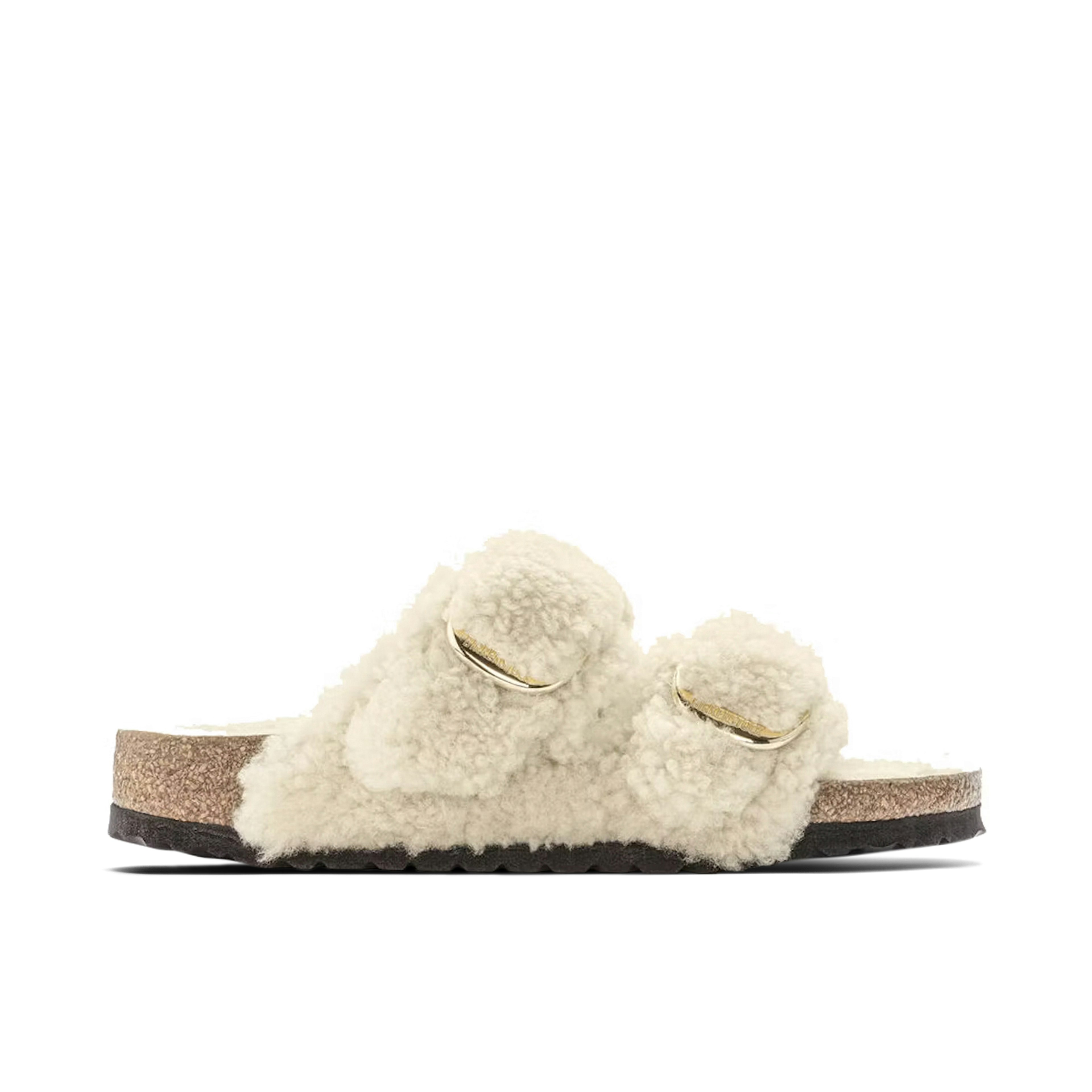 Birkenstock Arizona Big Buckle Teddy Eggshell Womens