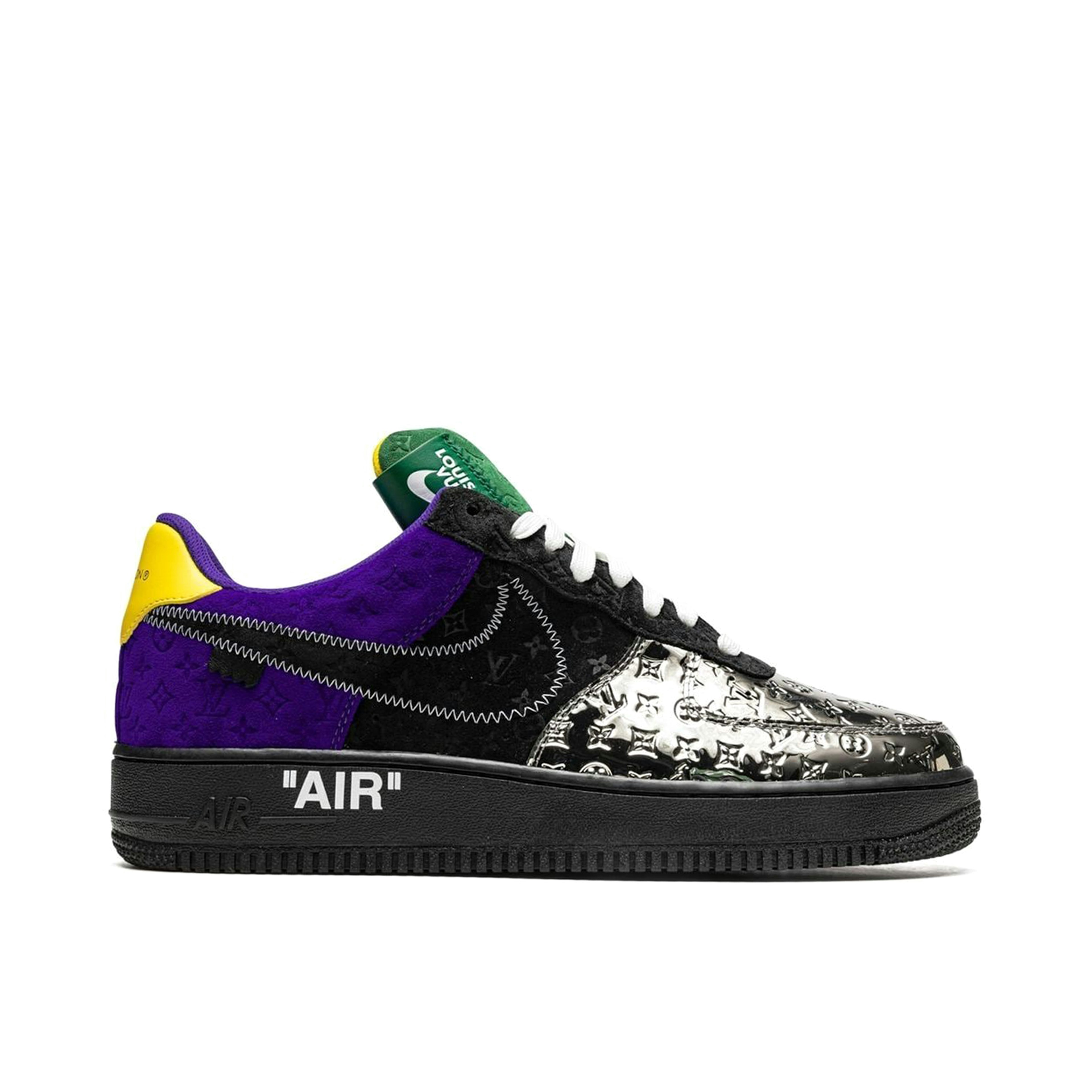 Nike Air Force 1 Low x Louis Vuitton By Virgil Abloh Black Metallic Silver