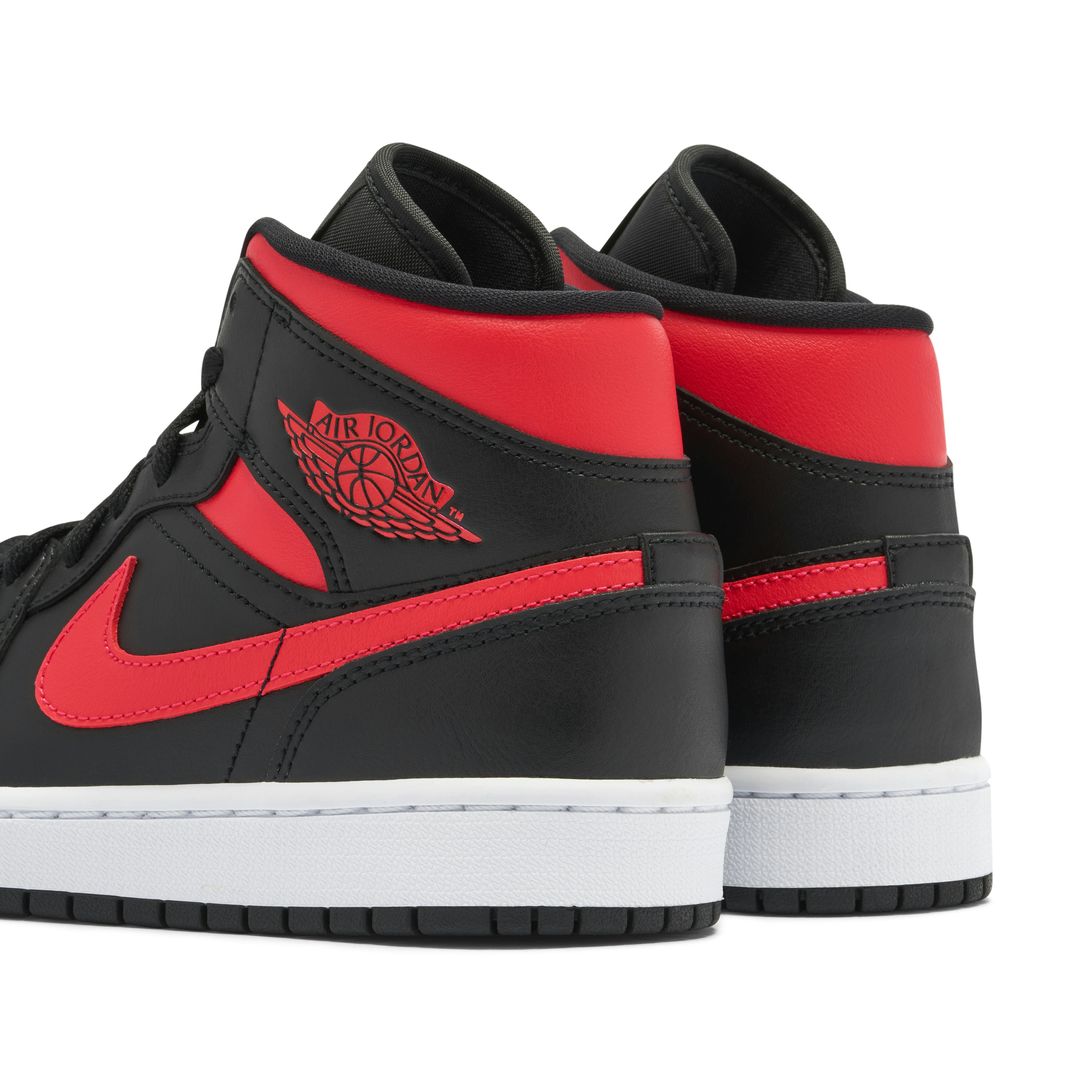 Air Jordan 1 Mid Black Siren Red Womens