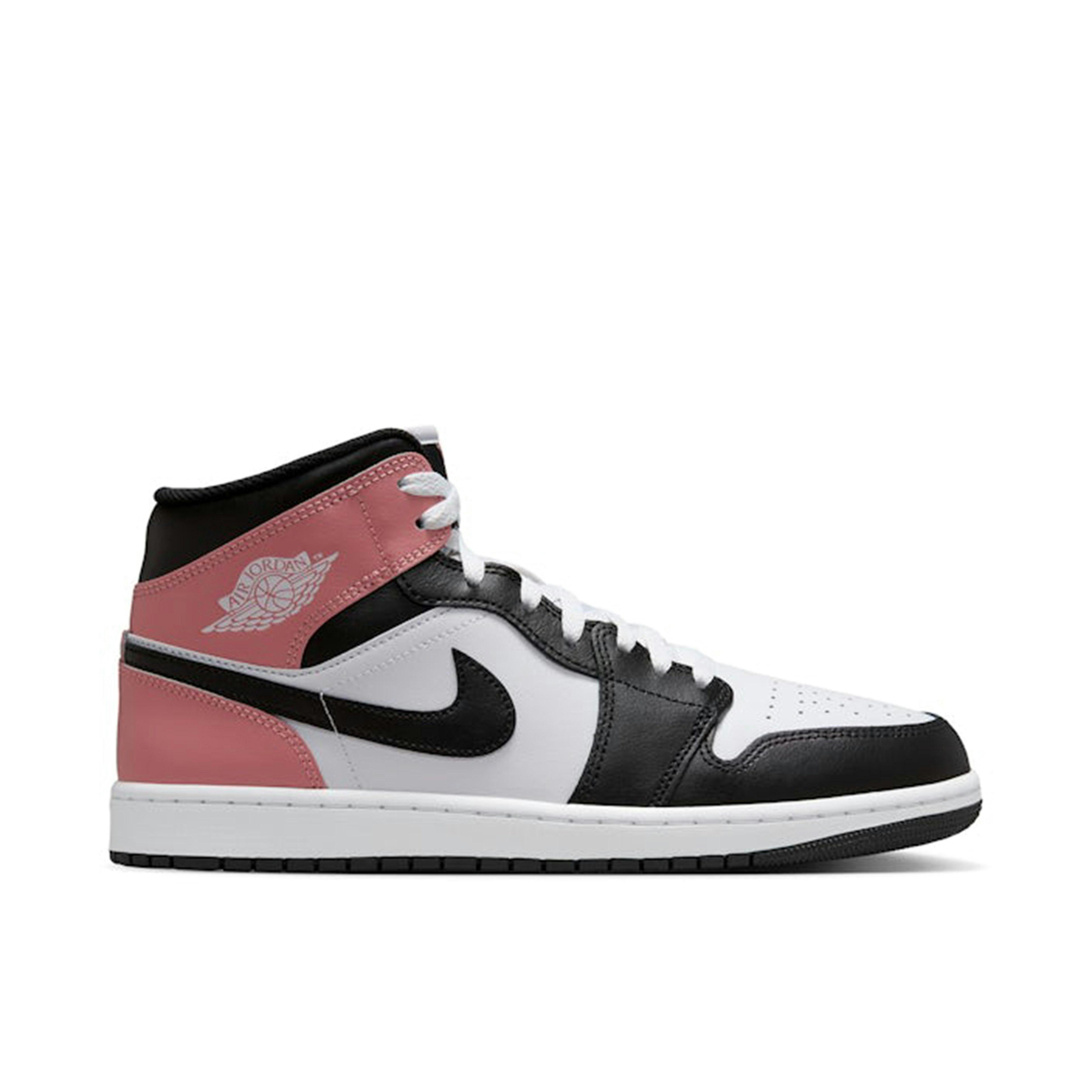 Air Jordan 1 Mid White Rust Pink Black