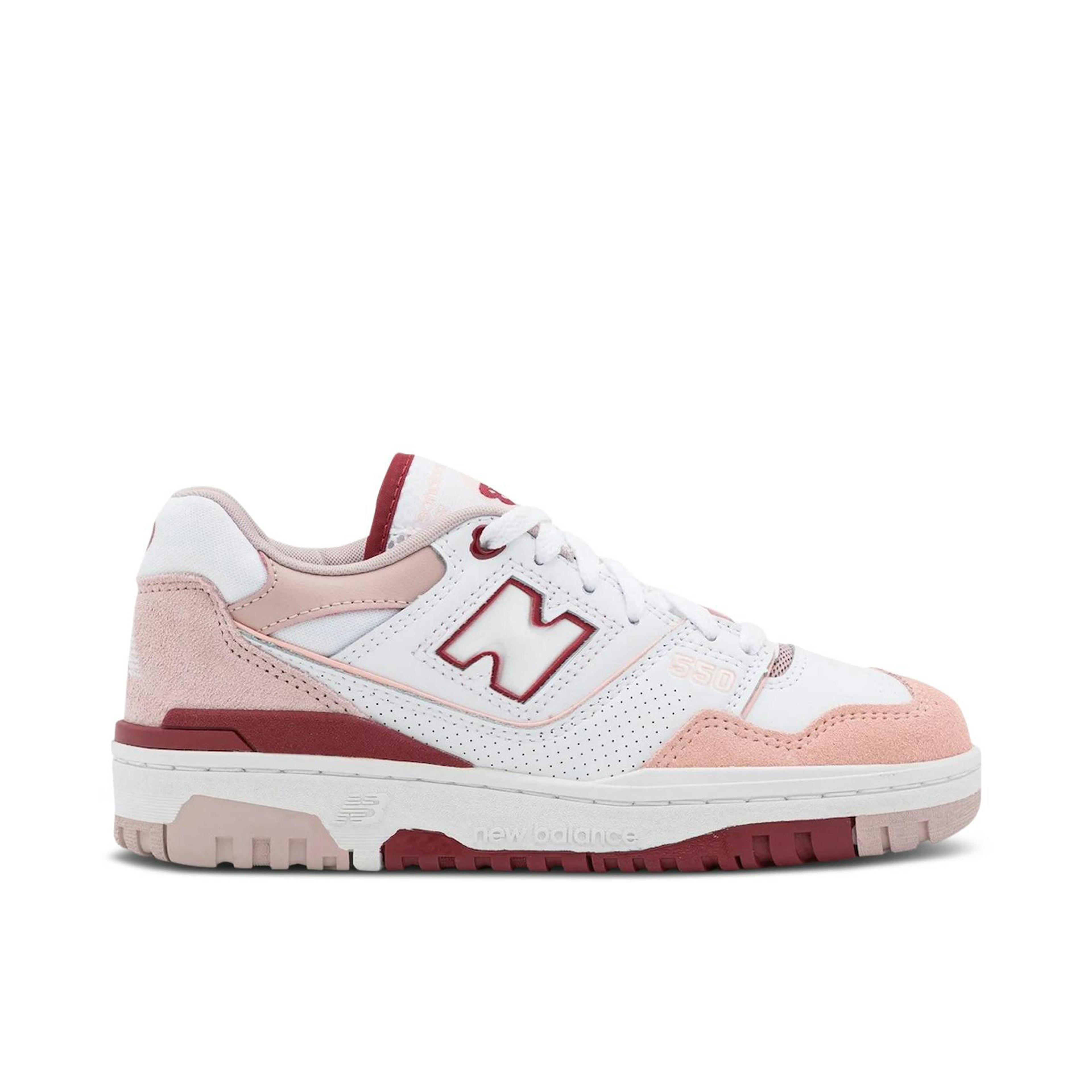 New Balance 550 White Scarlet Womens