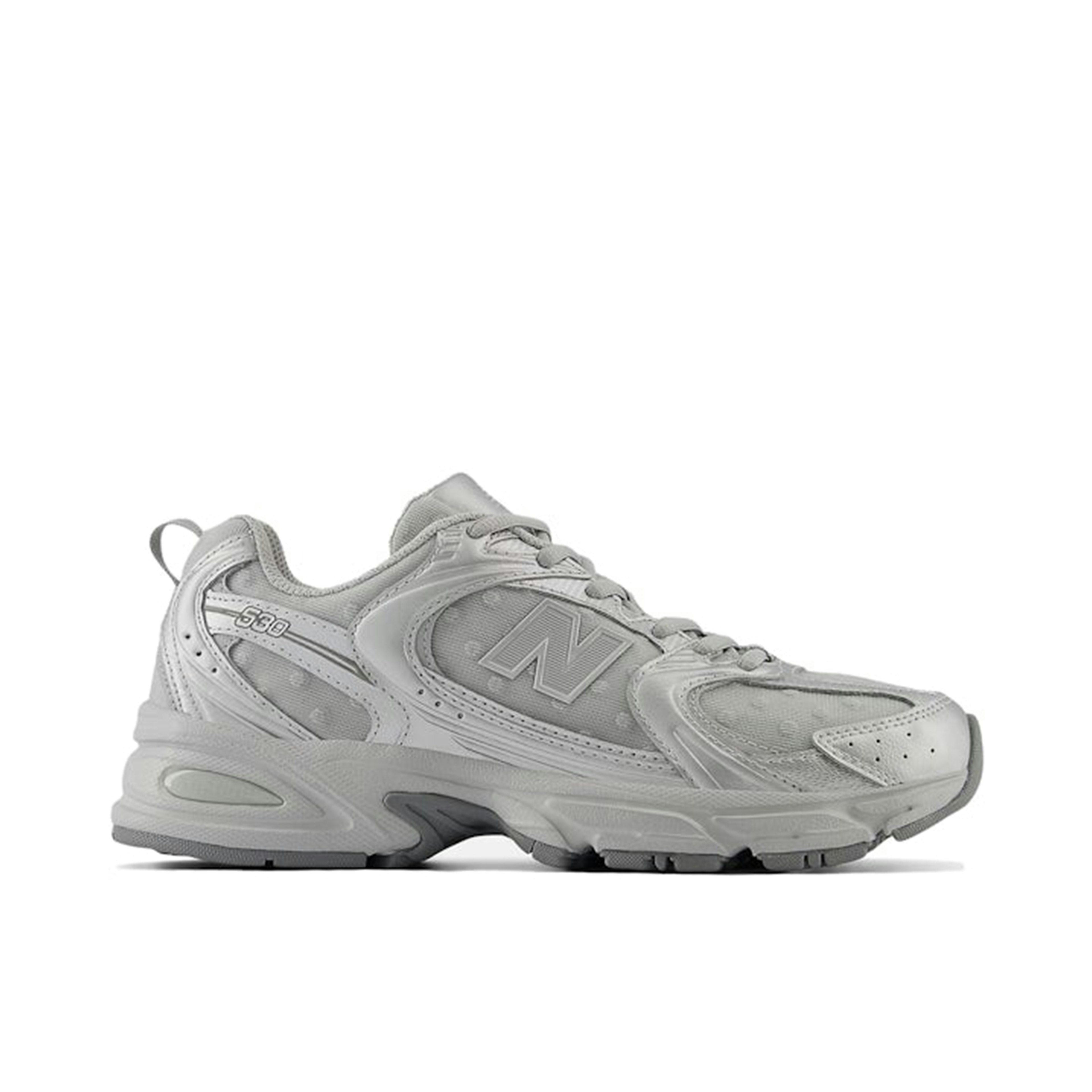 New Balance 530 Silver Metallic Raincloud Polka Dots