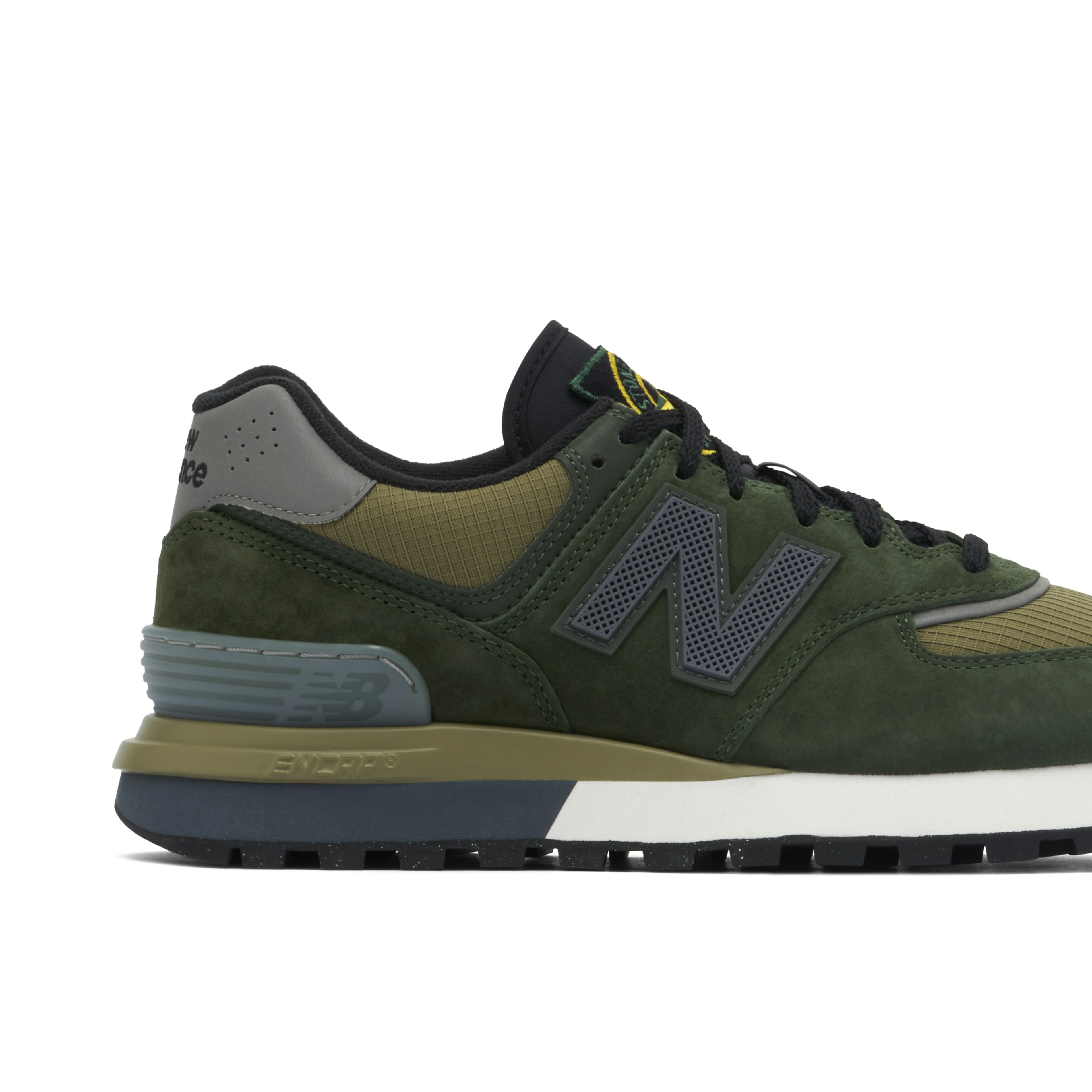 u574lgil stone island new balance 574 legacy dark green herren