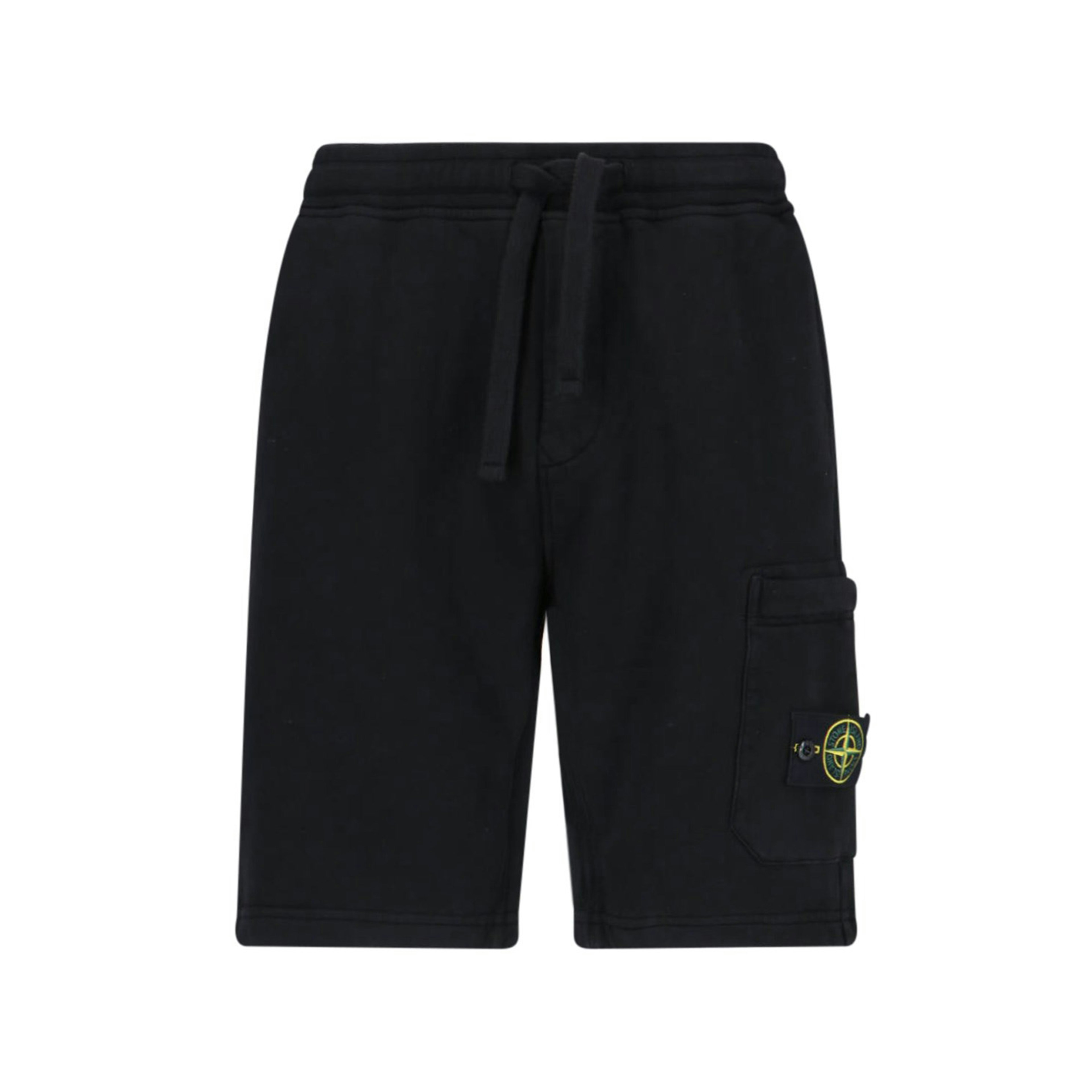 Stone Island Logo Sports Shorts Black