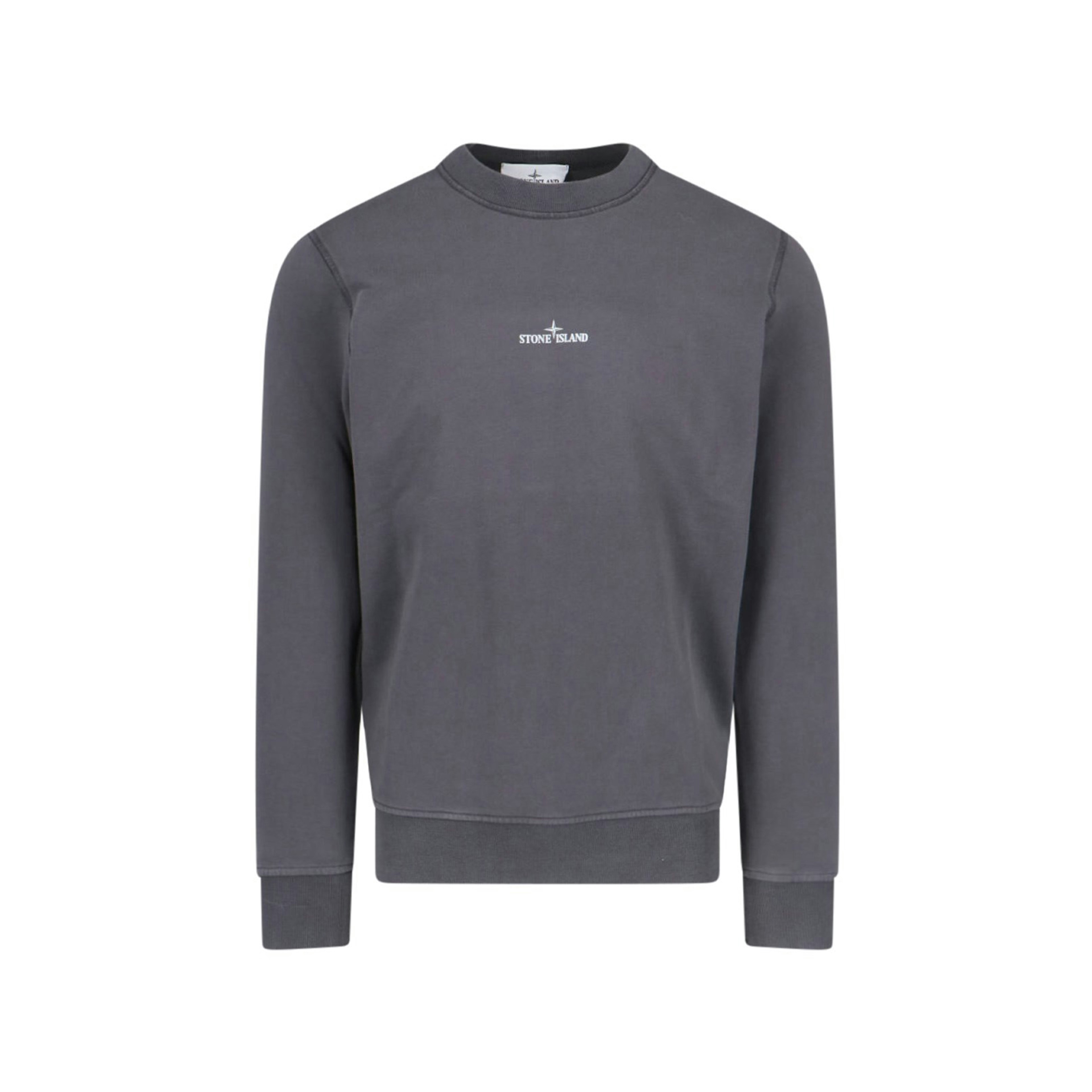 Stone Island Crewneck Sweatshirt With Logo Grey