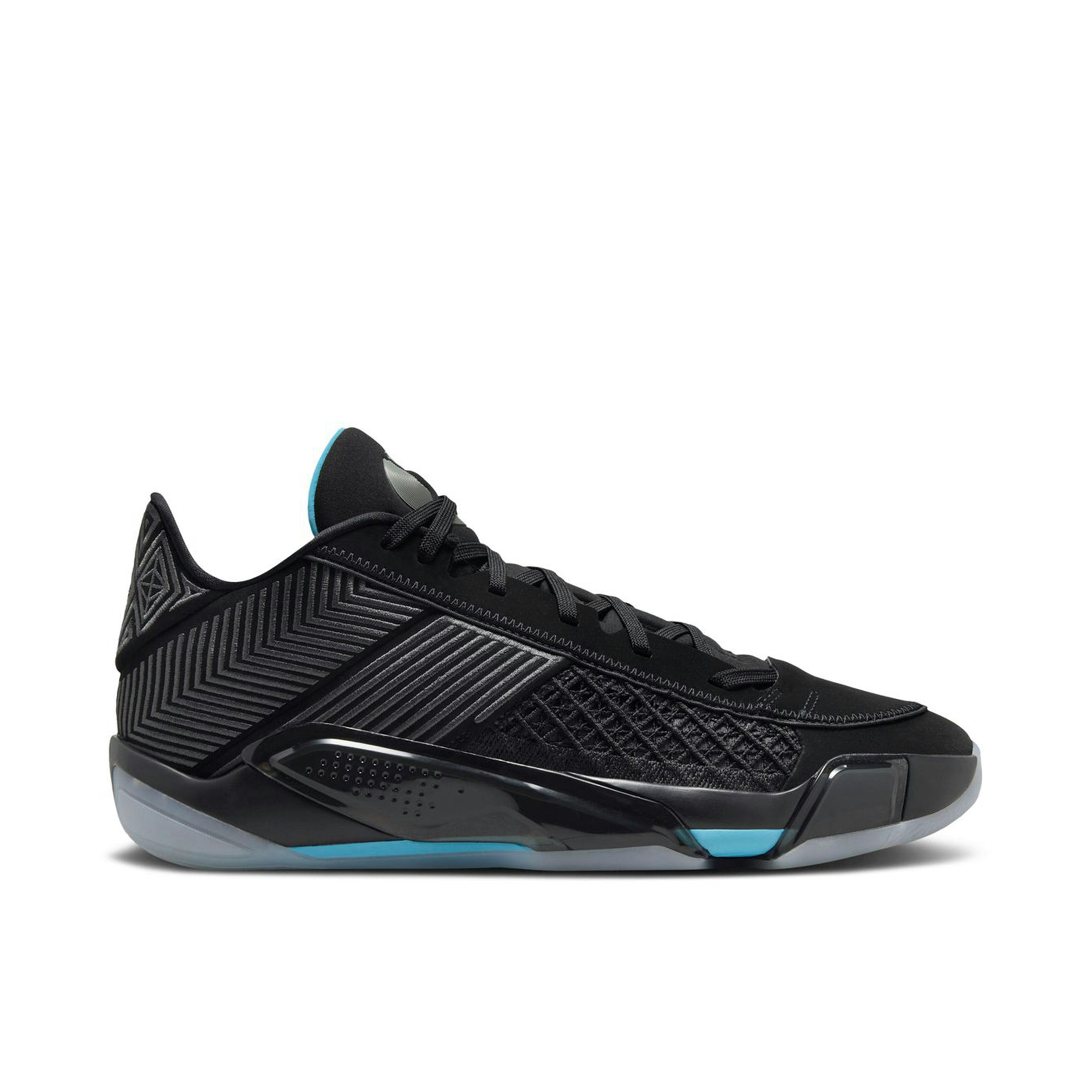 Air Jordan 38 Low Black Gamma Blue Translucent Sole