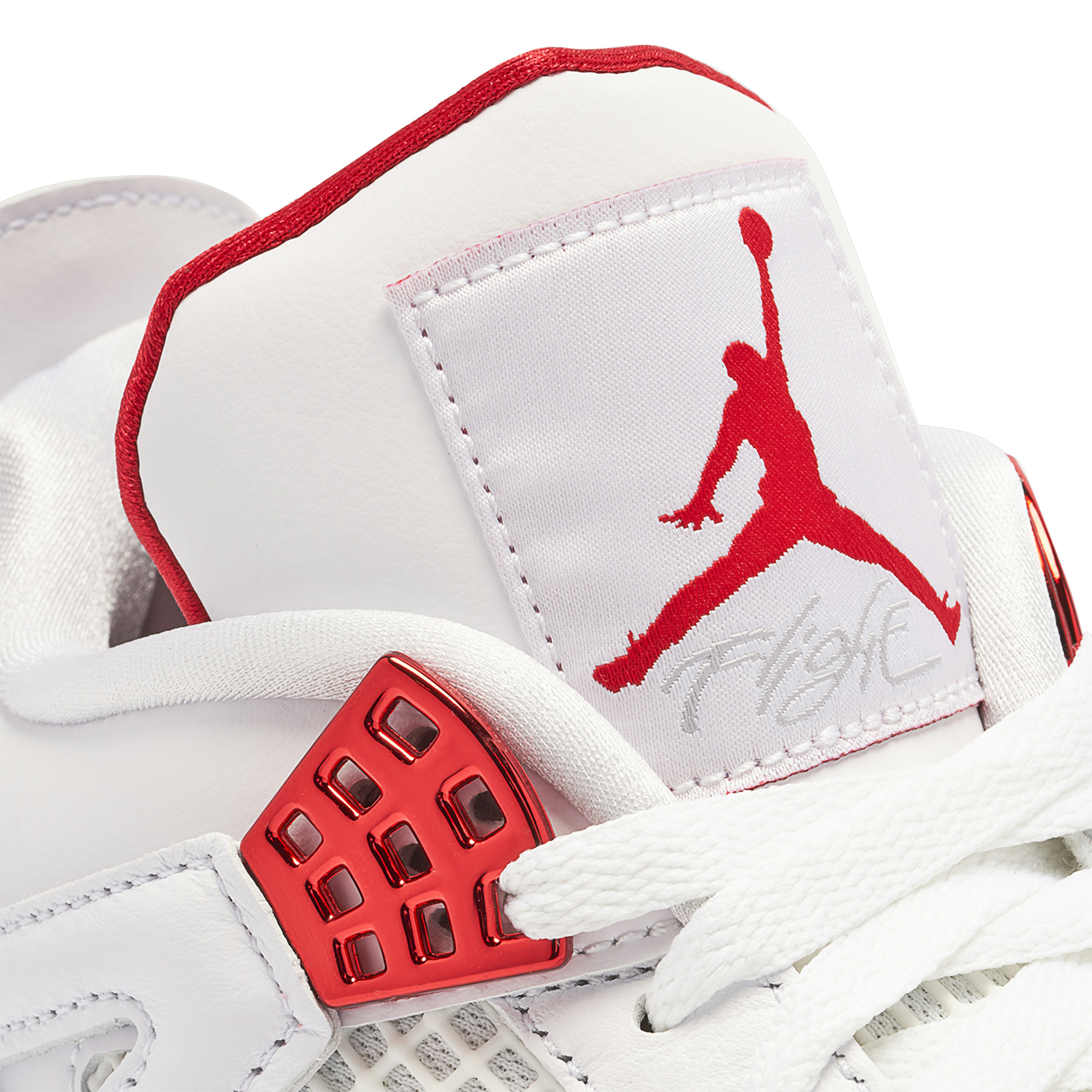 Air Jordan 4 Metallic Pack White Red | CT8527-112 | Laced