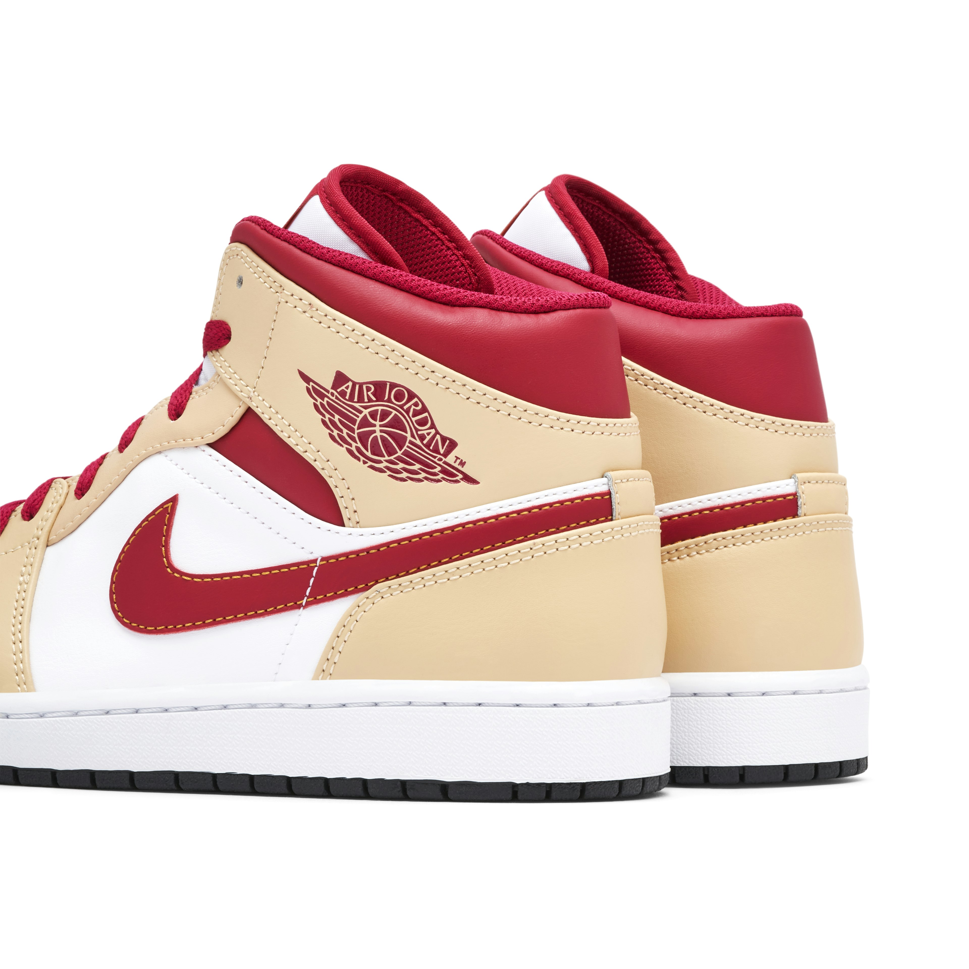Air Jordan 1 Mid Light Curry Cardinal Red