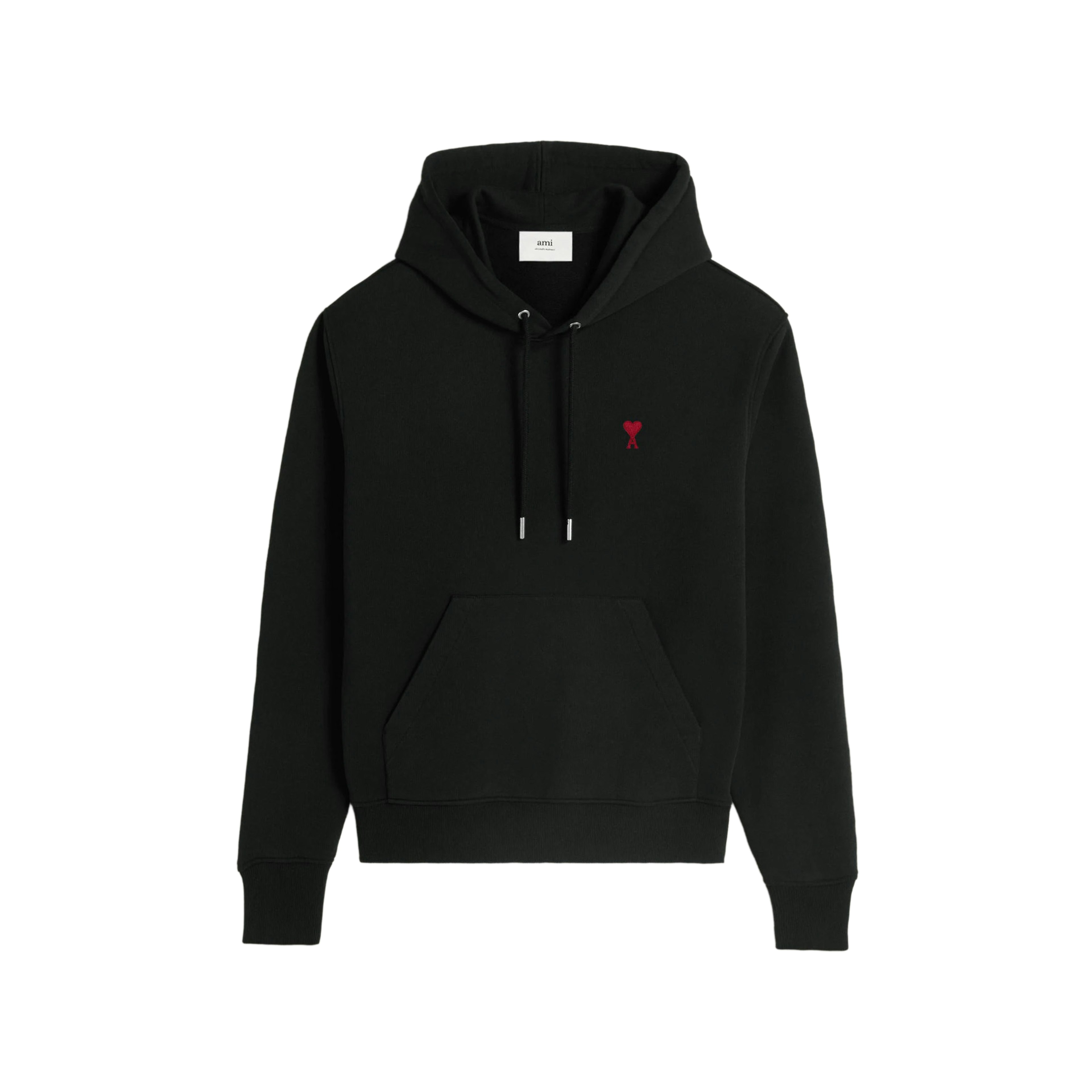 Ami De Coeur Boxy Fit Hoodie Black Red