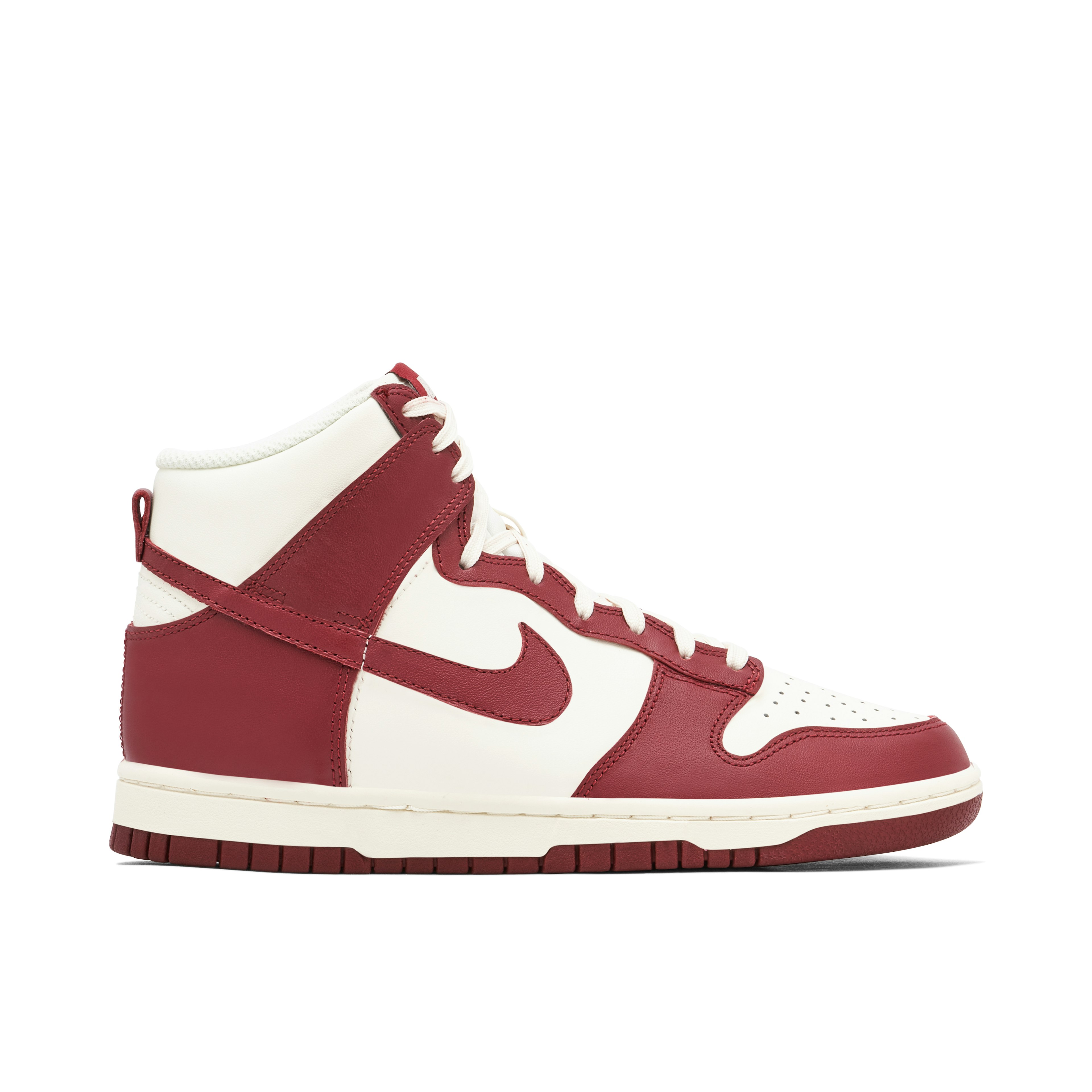 Nike Dunk High Sail Team Red Womens