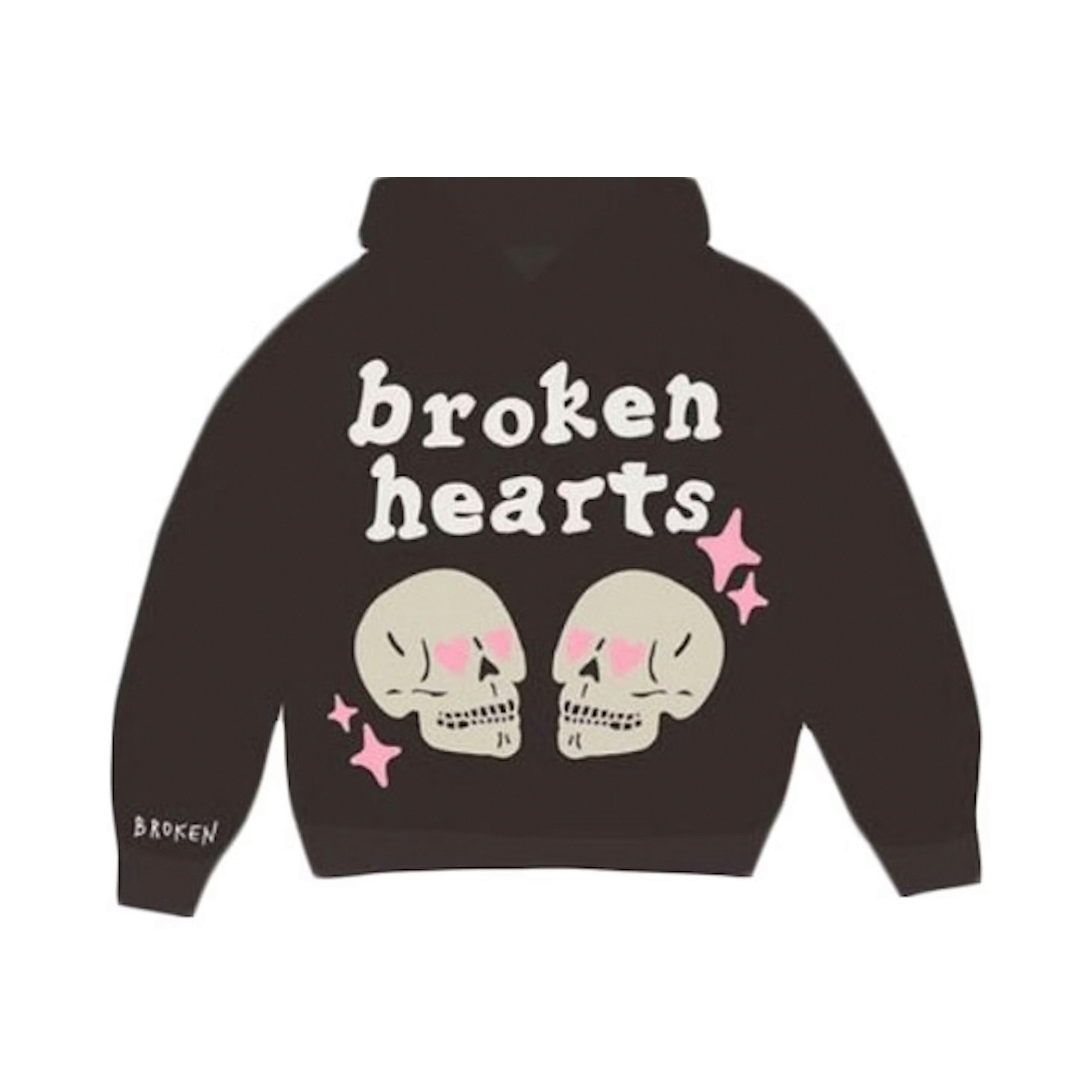 Broken Planet Broken Hearts Hoodie Dark Brown