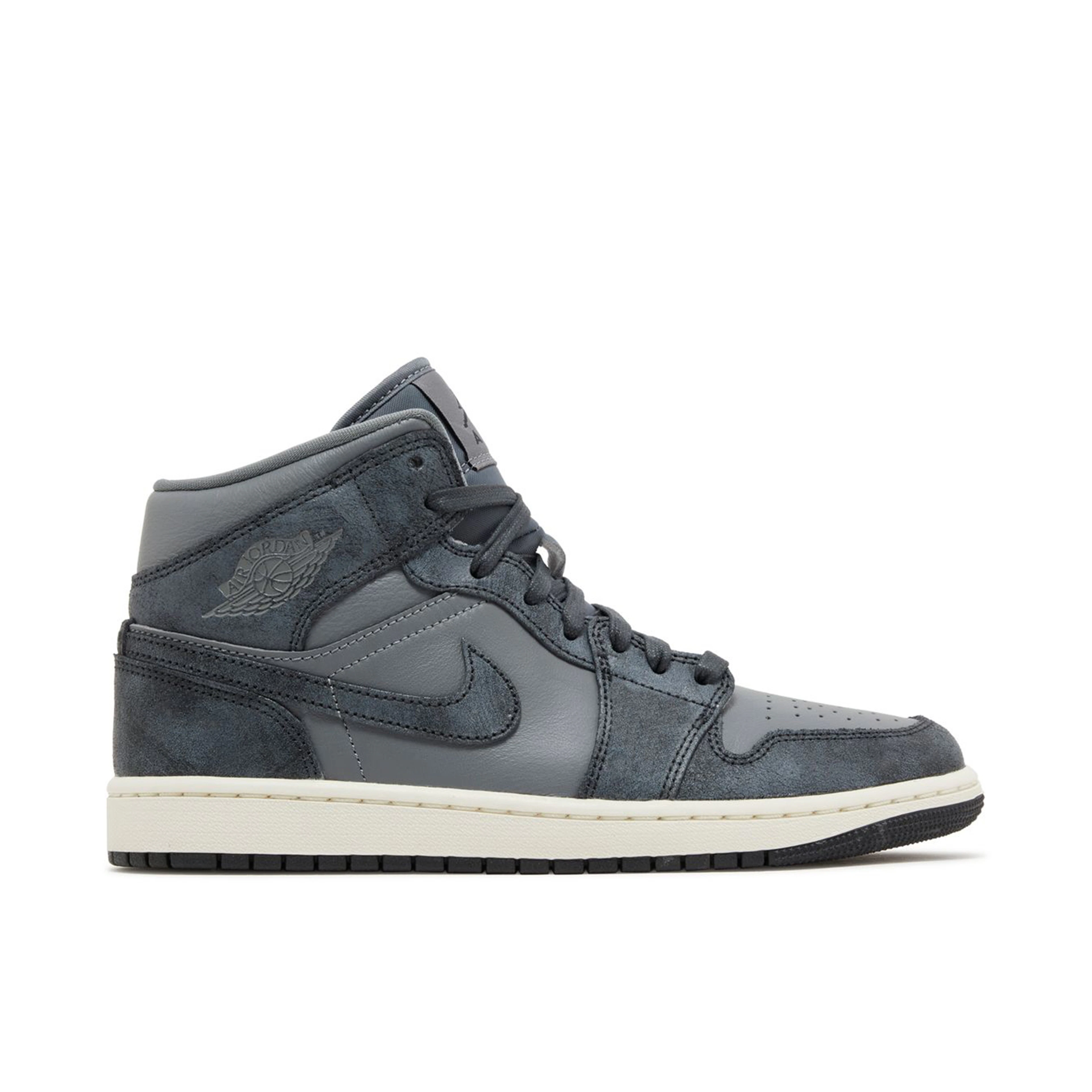 Air Jordan 1 Mid Distressed Smoke Grey Womens