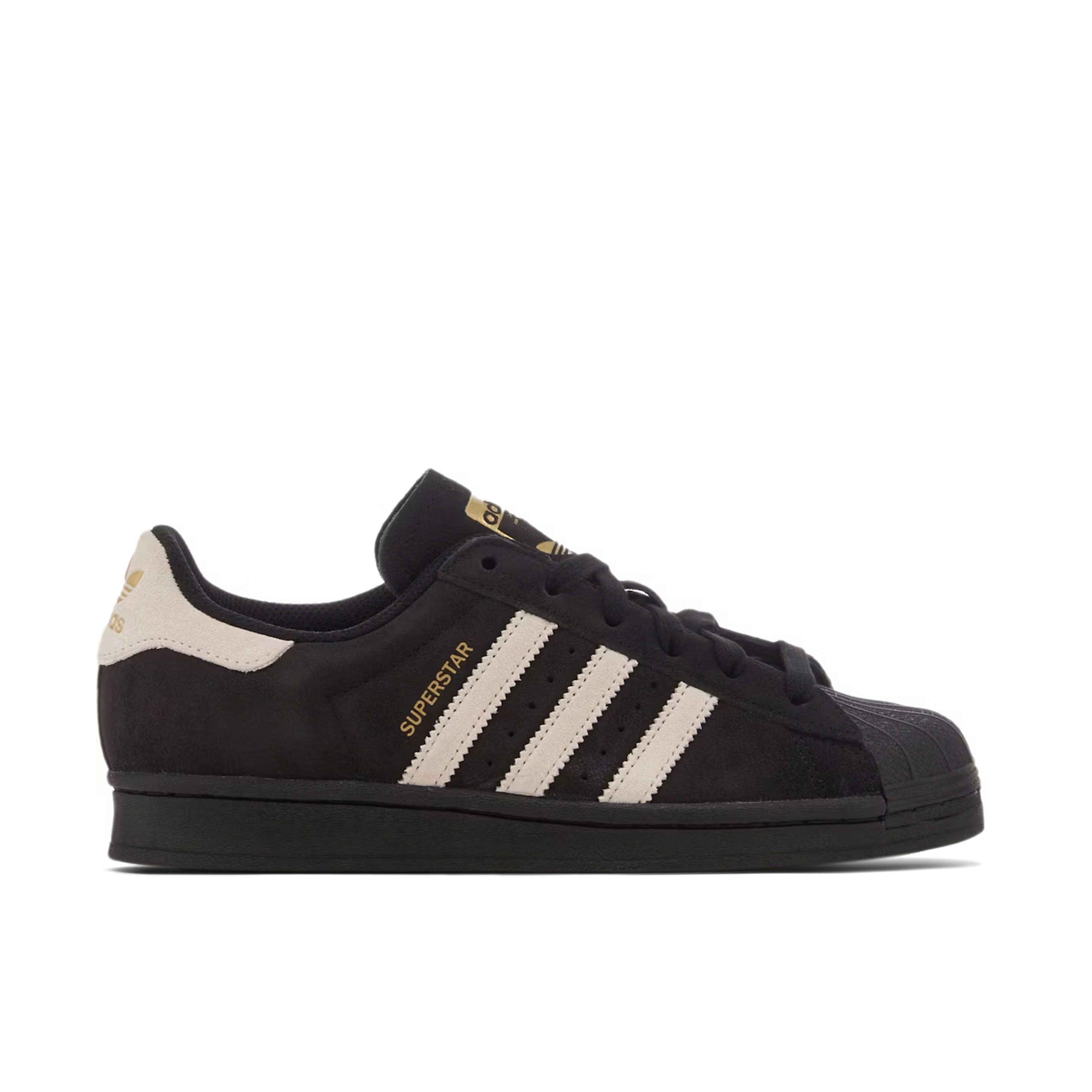 Adidas Superstar Core Black Matter Gold Womens