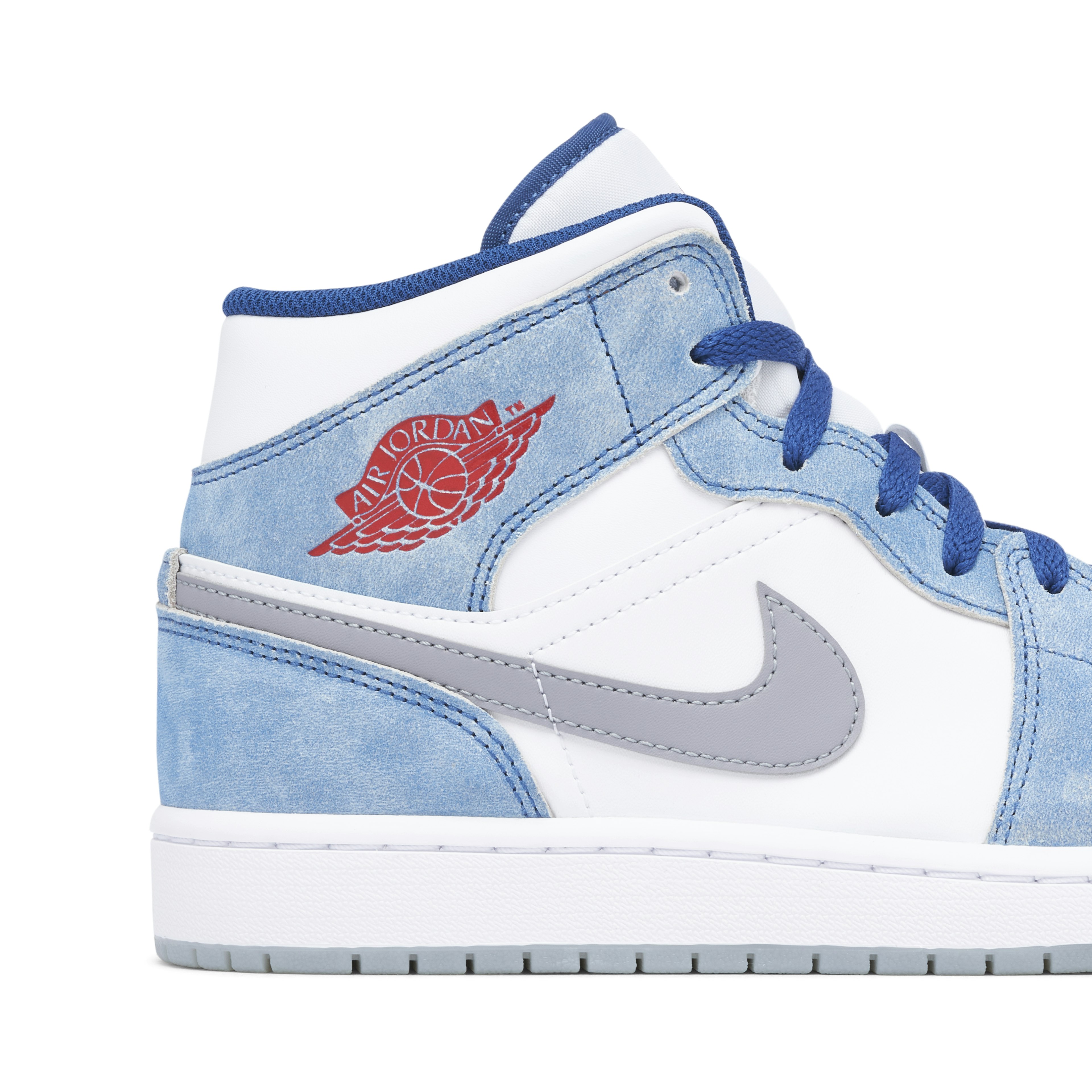 Air Jordan 1 Mid French Blue Fire Red