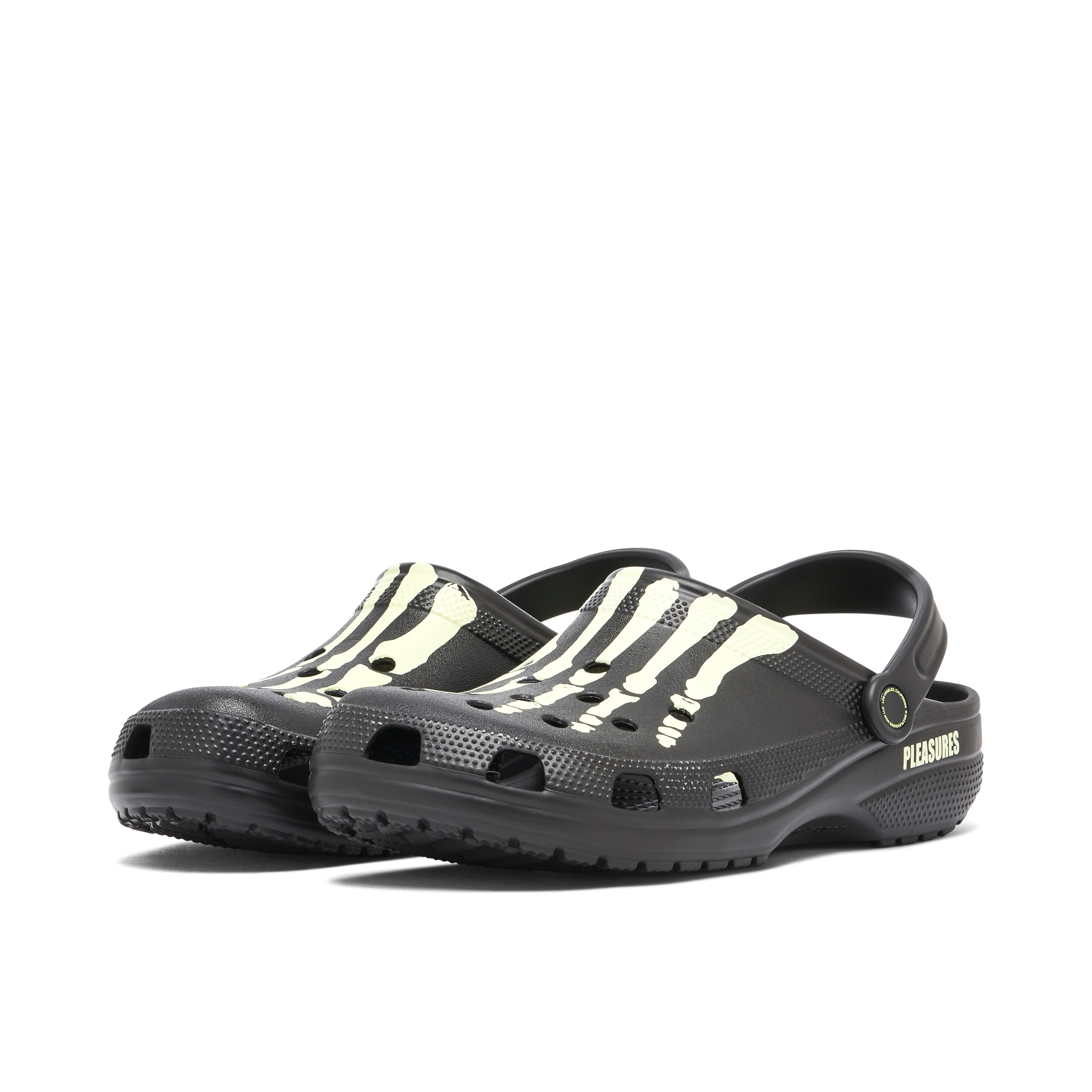 Crocs Classic Clog x PLEASURES Skeleton Black Glow 208267 001 Laced