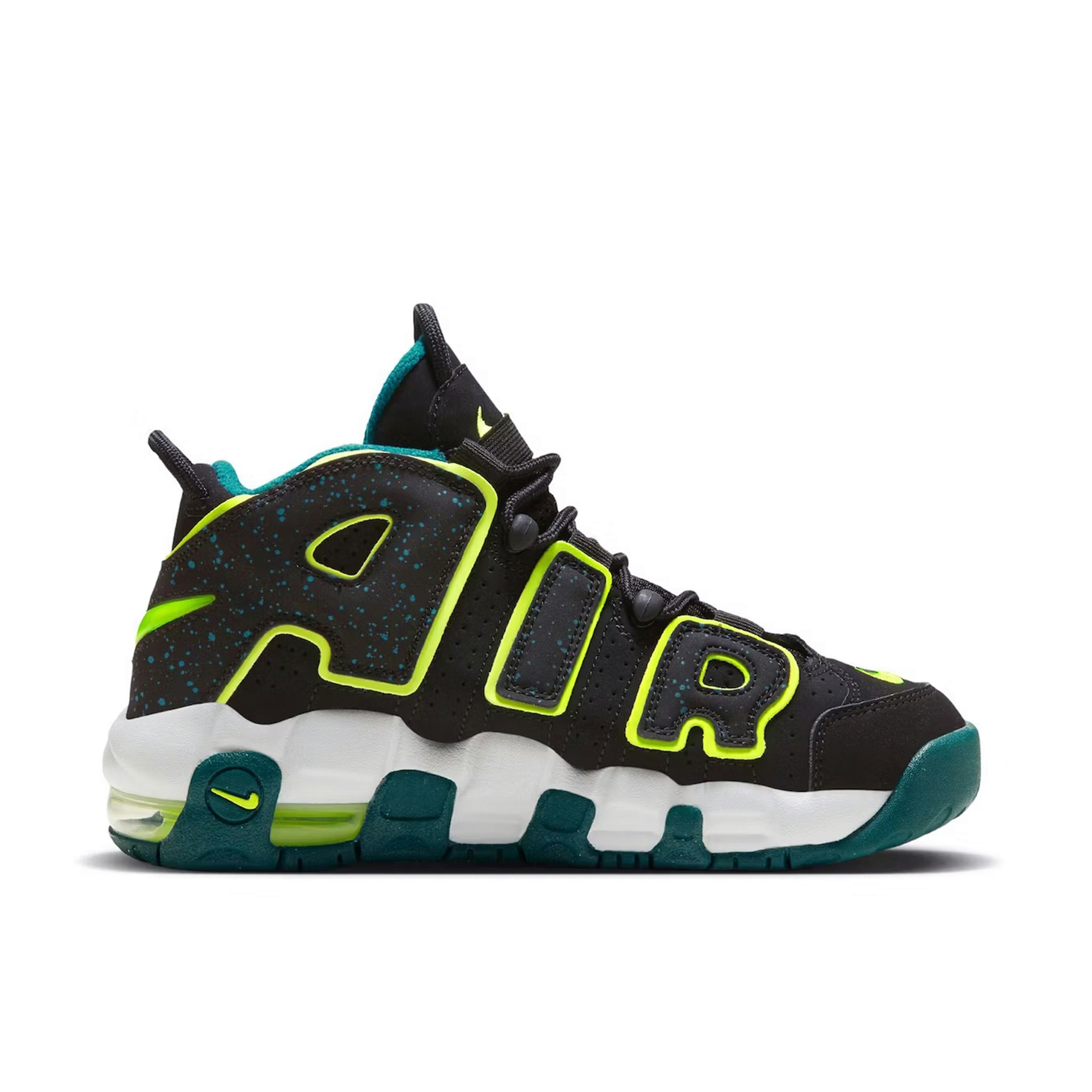 Nike Air More Uptempo Low Black Geode Teal GS